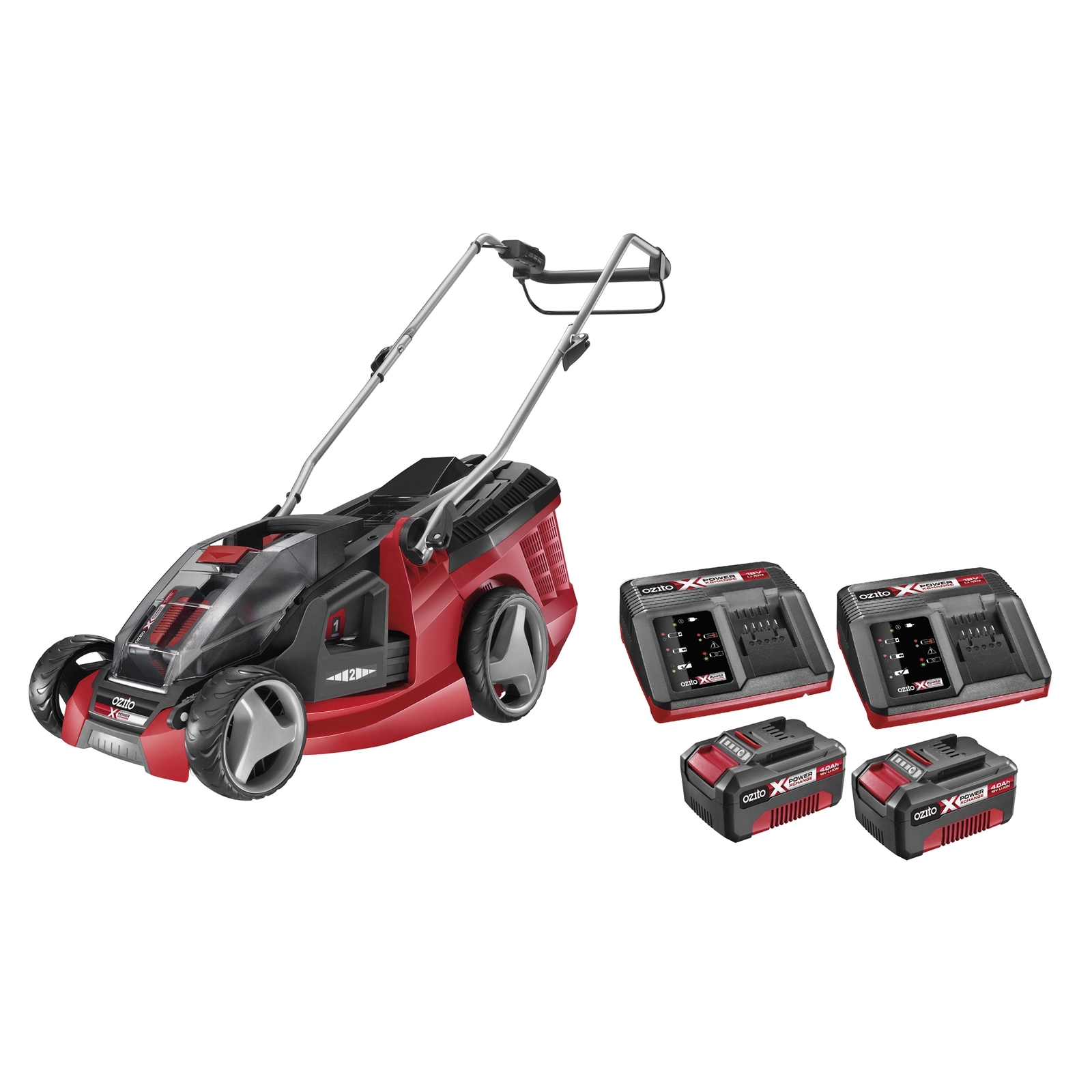 Ozito PXC 2 x 18V Cordless Lawn Mower Kit Bunnings New Zealand