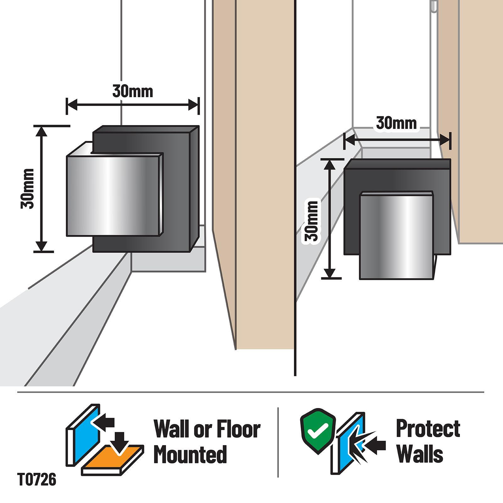 Adoored 30mm Square Metal Door Bumper Bunnings Australia