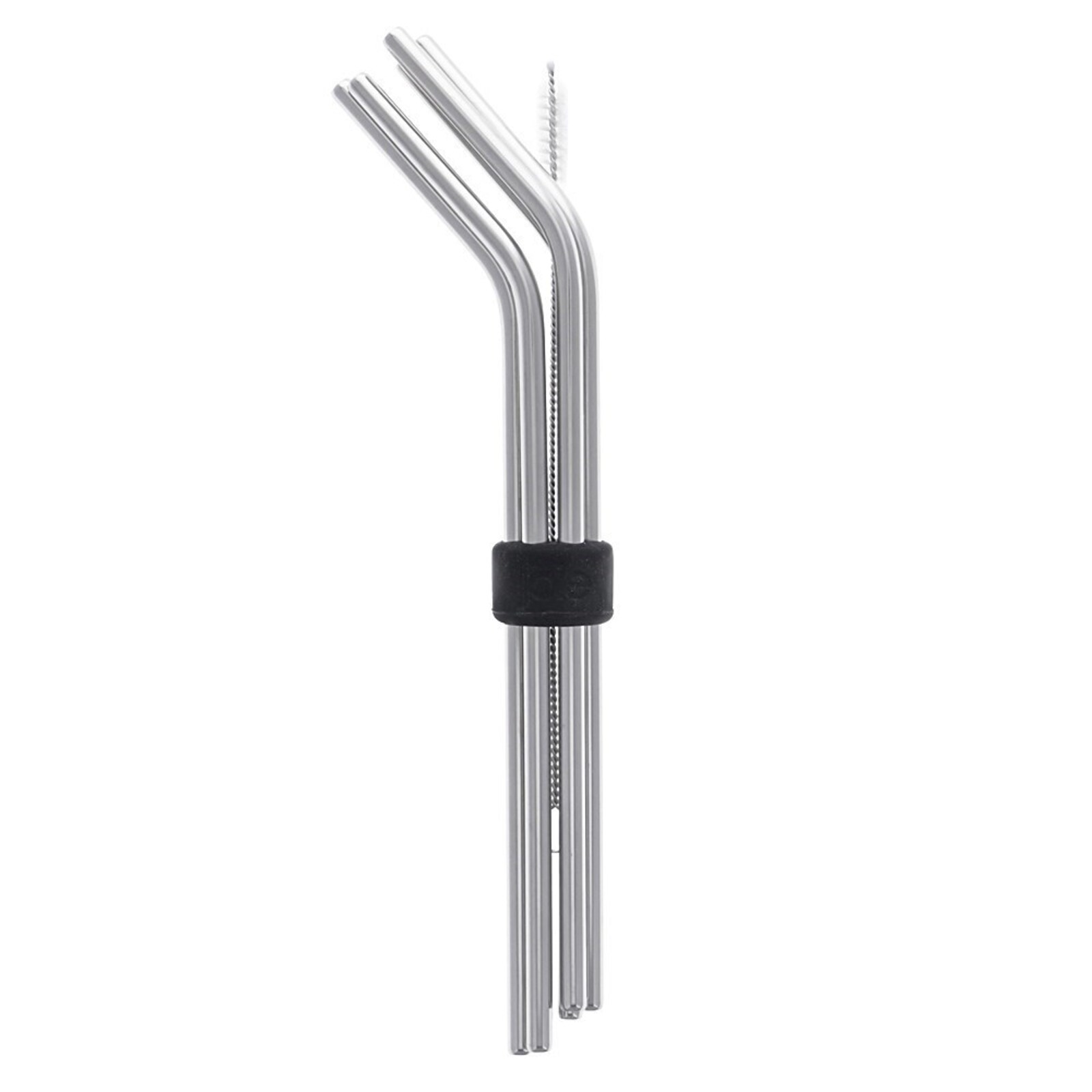 Joie Stainless Steel Bent Straws Set of 6 with Cleaning Brush Bunnings Australia