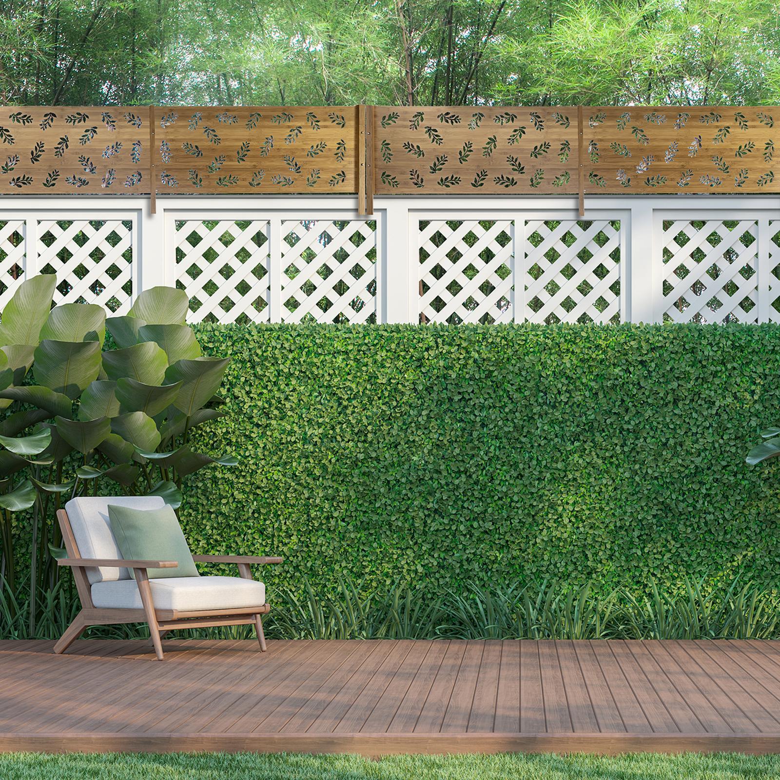 Lattice Makers 2400 x 500mm Falling Leaves Fence Extension Bunnings