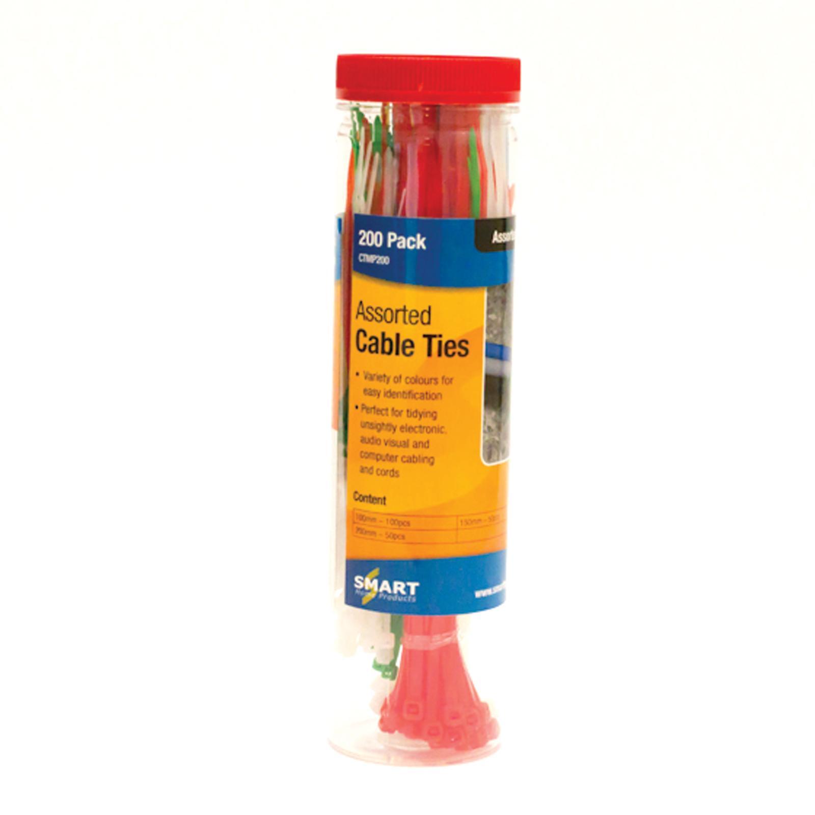 Cobra Assorted Cable Tie Tube 200 Pack Bunnings Australia