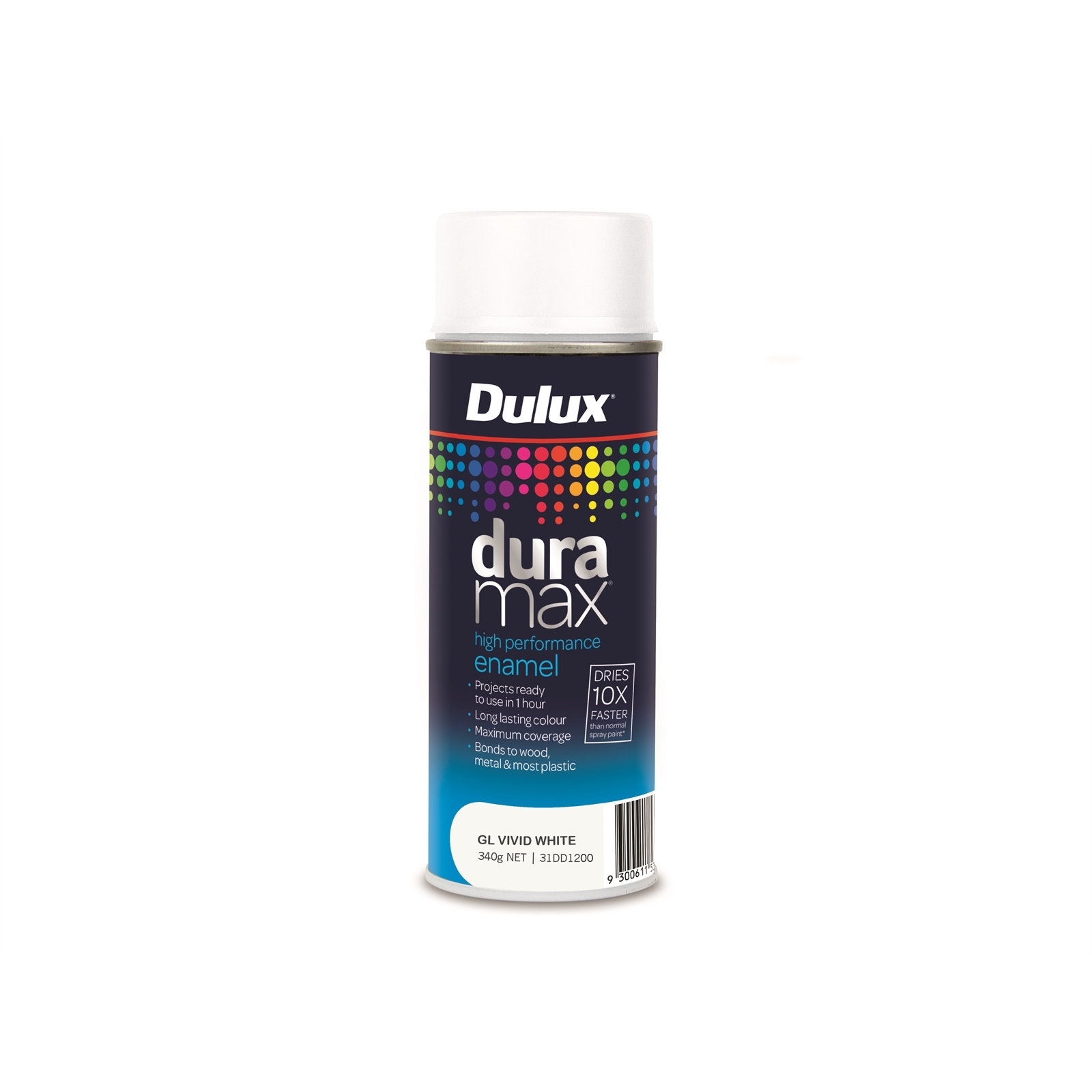 Dulux 340g Vivid White Duramax Gloss Spray Paint Bunnings New Zealand