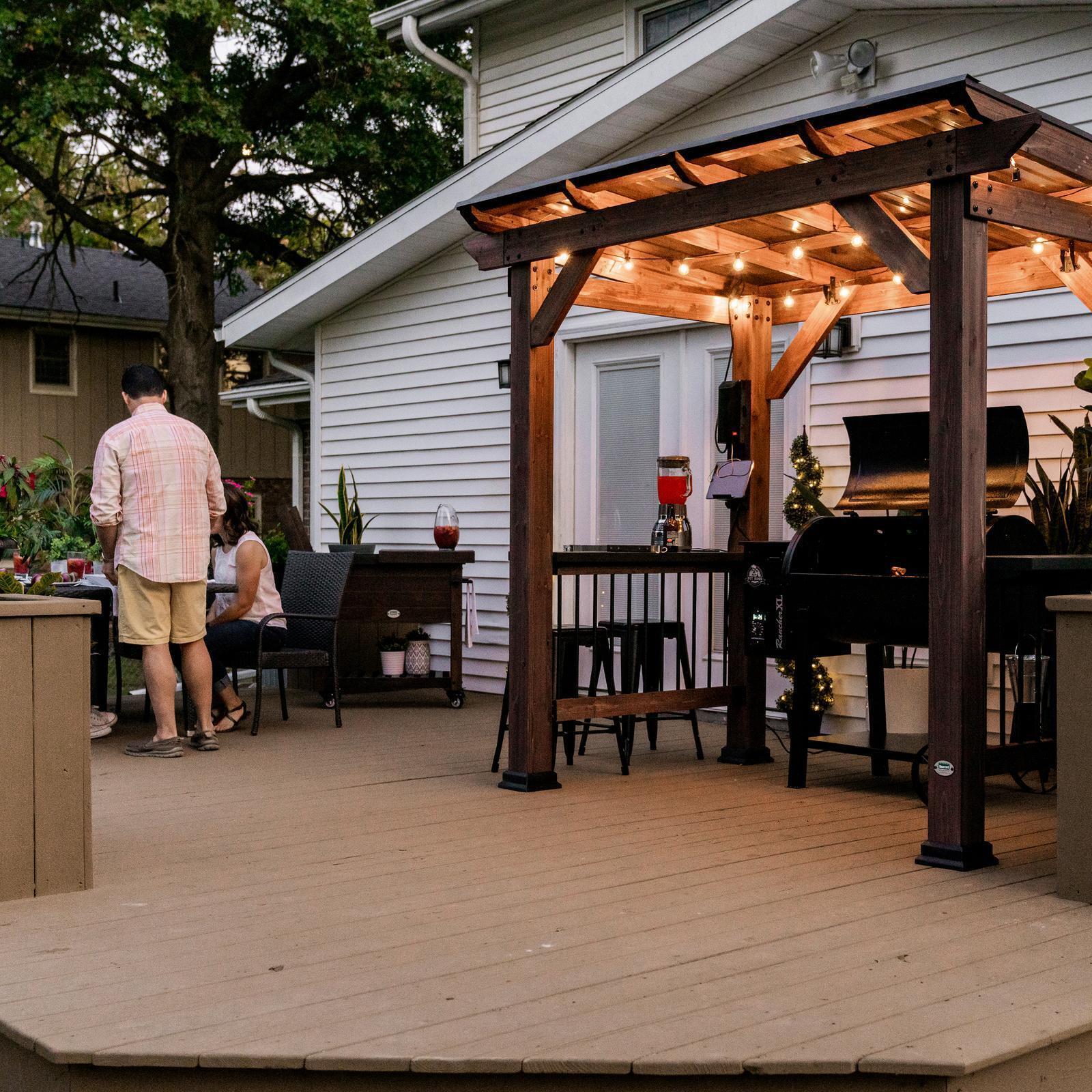 Backyard Discovery 2.4 x 1.6 x 2.2m Saxony BBQ Gazebo Bunnings Australia