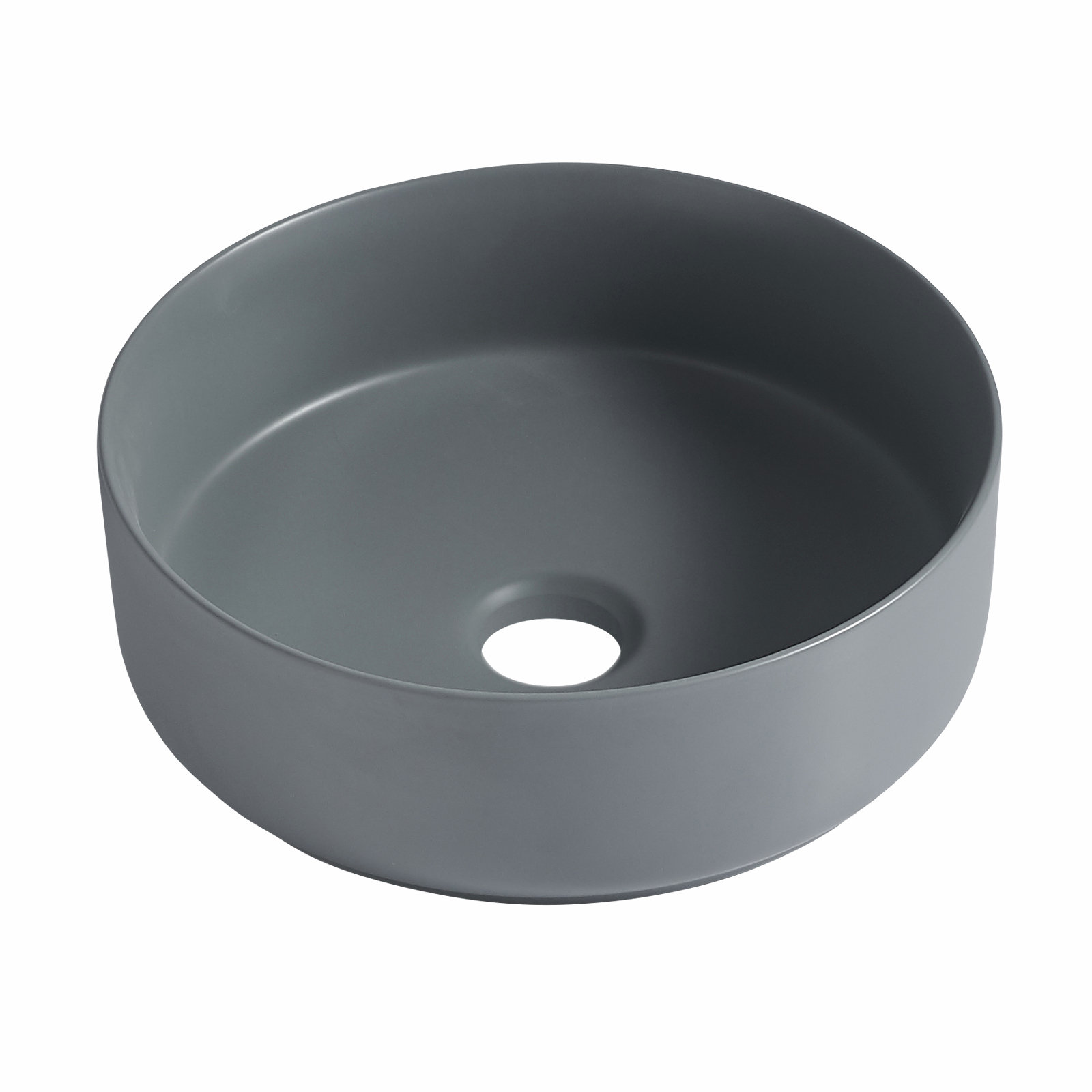 Mondella Matte Grey 365 x 365mm Resonance Round Above Counter Basin