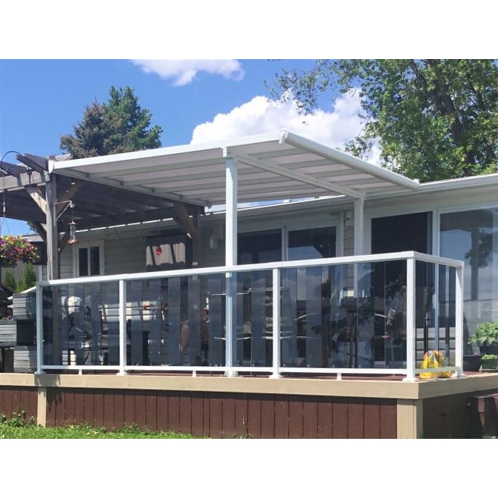 Peak 1800mm Aluminium Balustrade Sectional Glass Kit With Tinted Glass