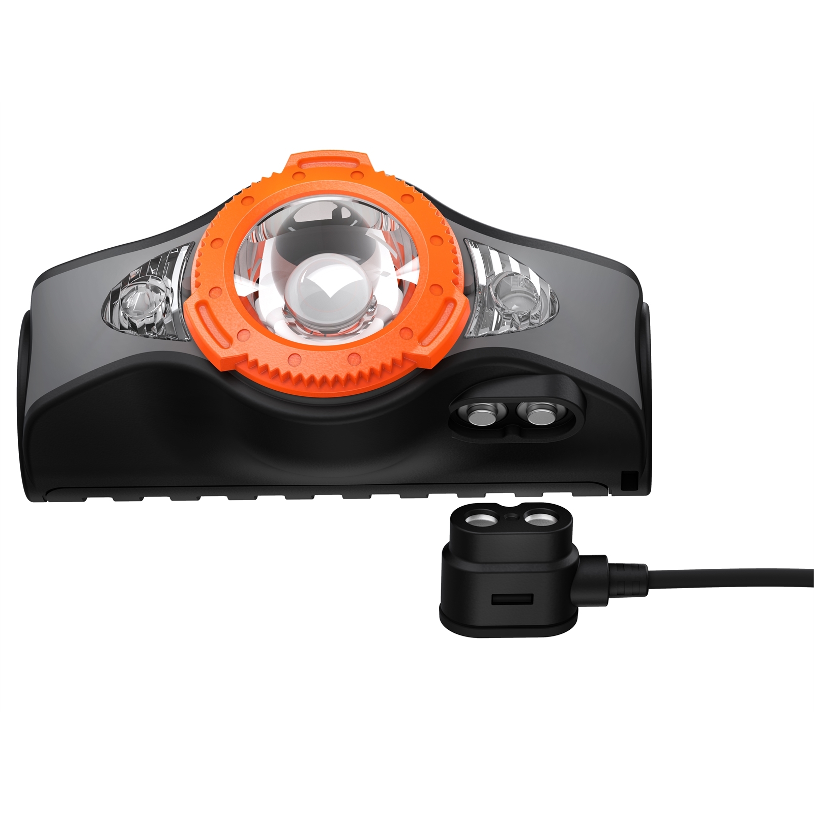 Ledlenser 1000 Lumen Rechargeable Black And Orange Headlamp Torch With