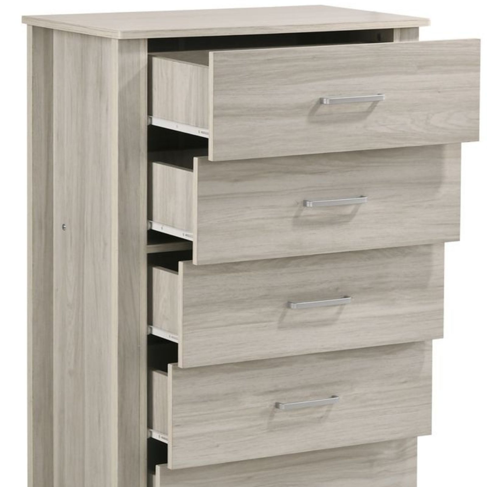 White Washed Scandi Tallboy Chest of Drawer Bunnings Australia