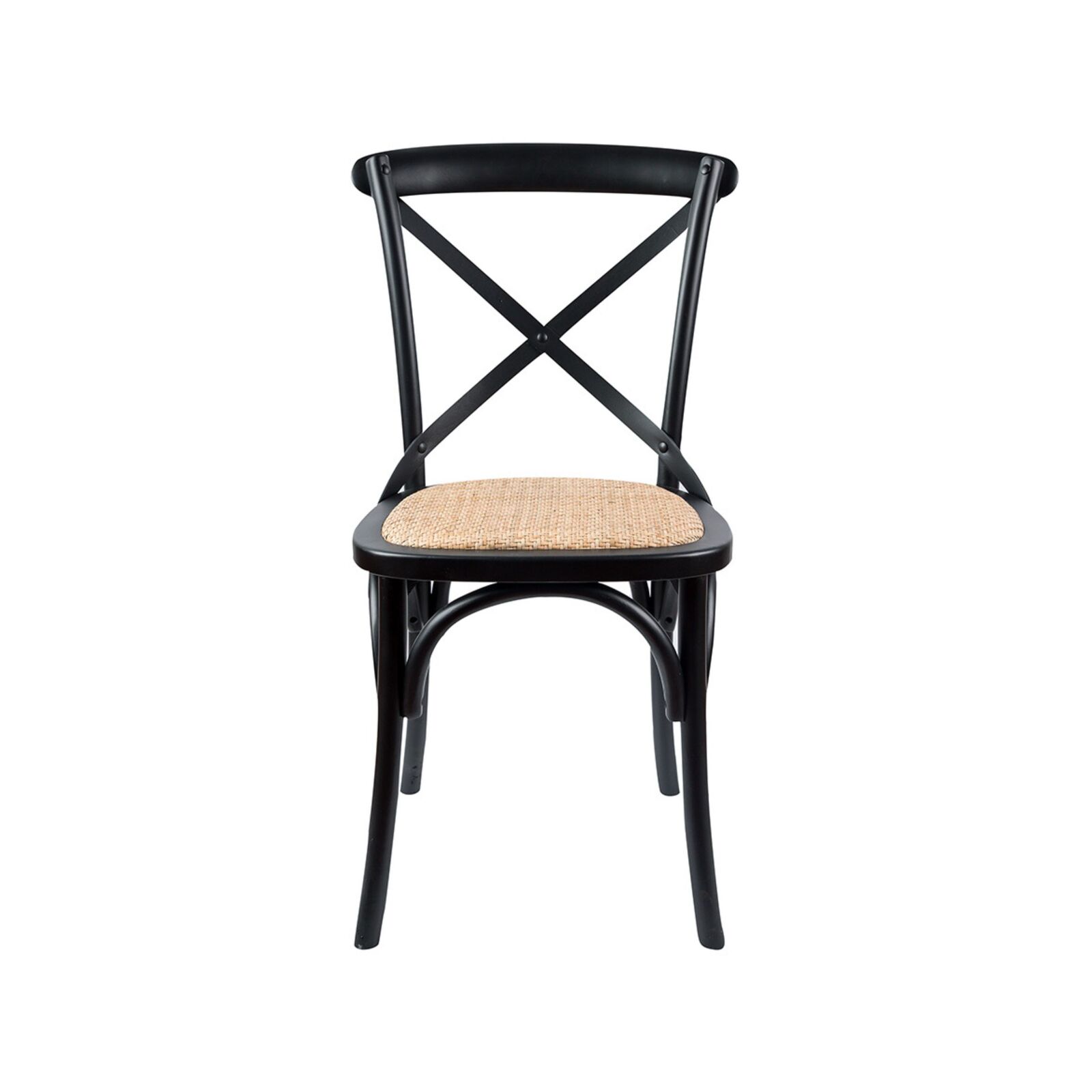 Aster Crossback Dining Chair Set of 4 Solid Birch Timber Wood Ratan