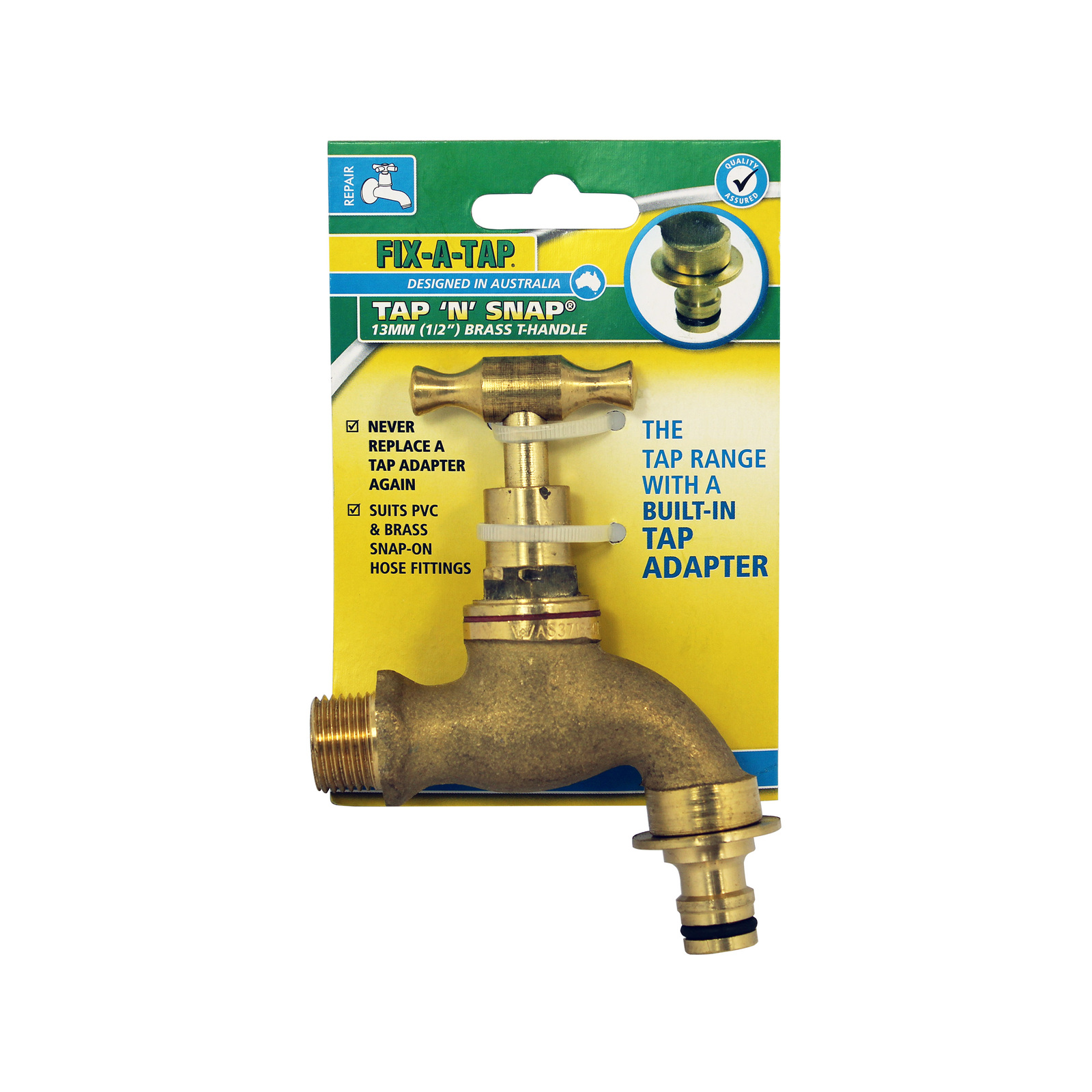 FIXATAP 13mm Tap N Snap T Handle Garden Tap Bunnings Australia