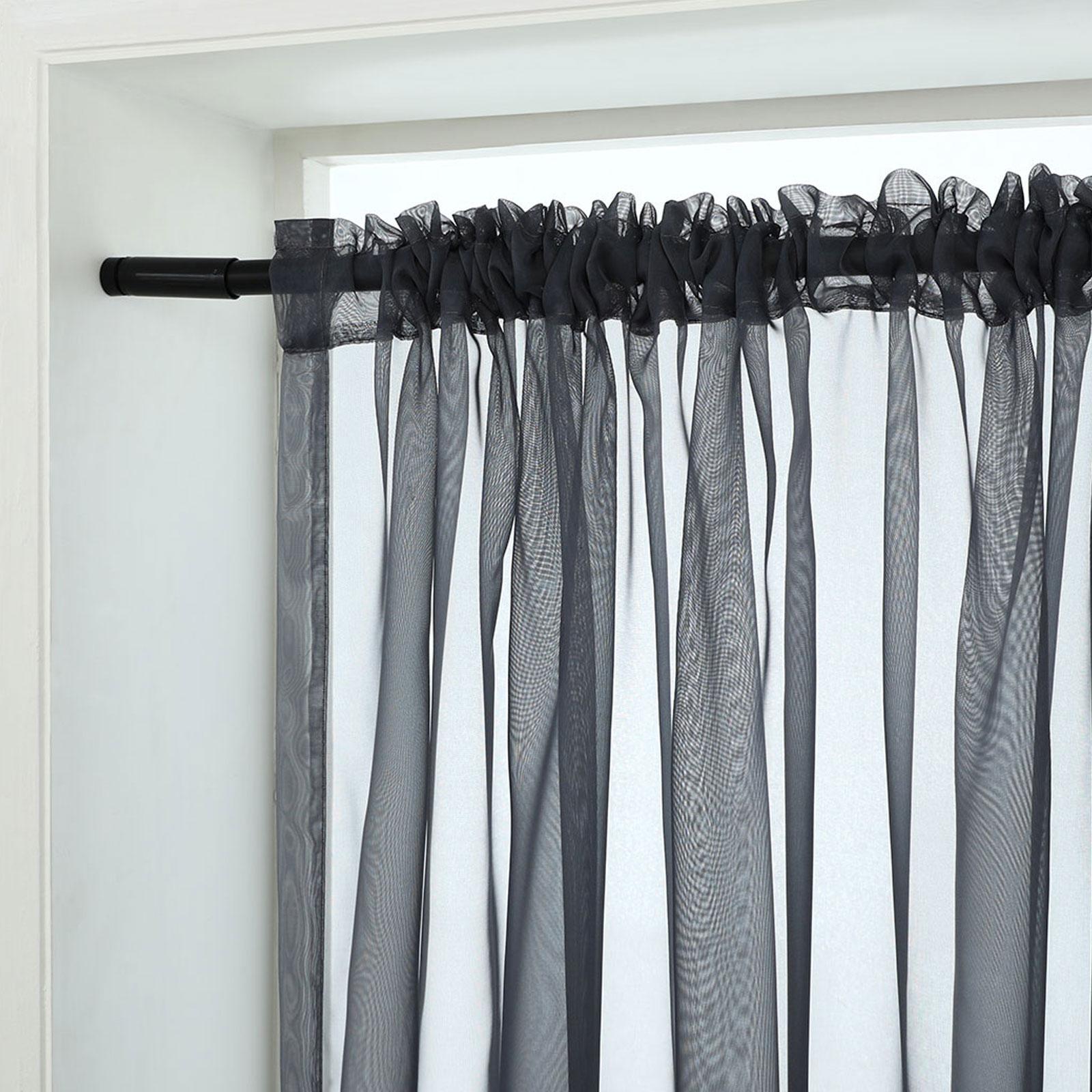 Windoware 16mm Black Curtain Conduit Springfit Curtain Rod End 1 Pack