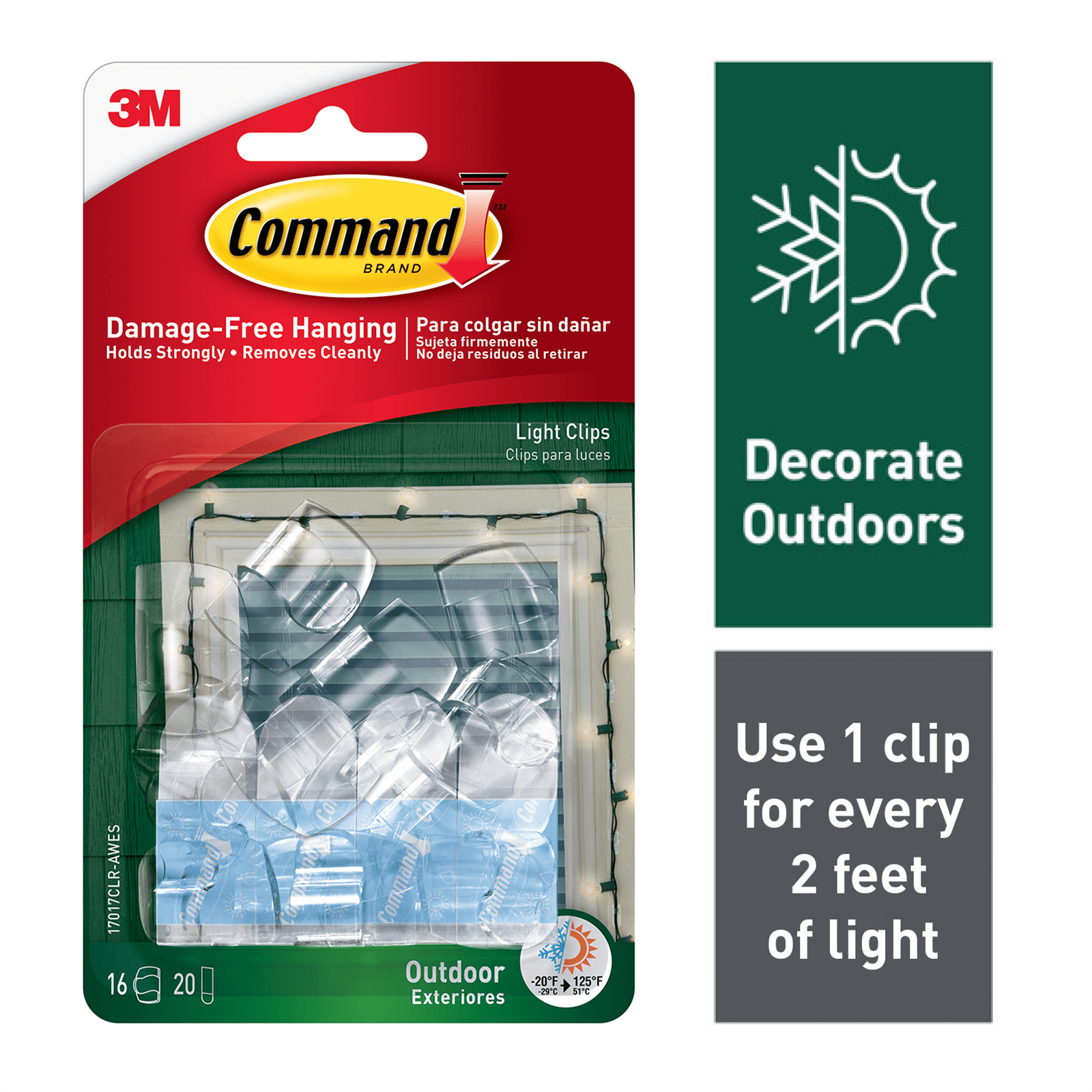 Command™ Clear Outdoor Light Clips With Foam Strips Bunnings New Zealand