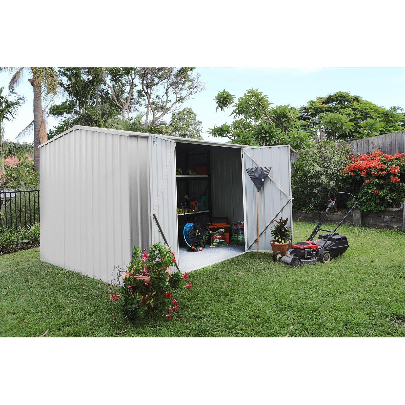 Absco Sheds 3.0 x 3.0 x 2.06m Premier Double Door Garden Shed