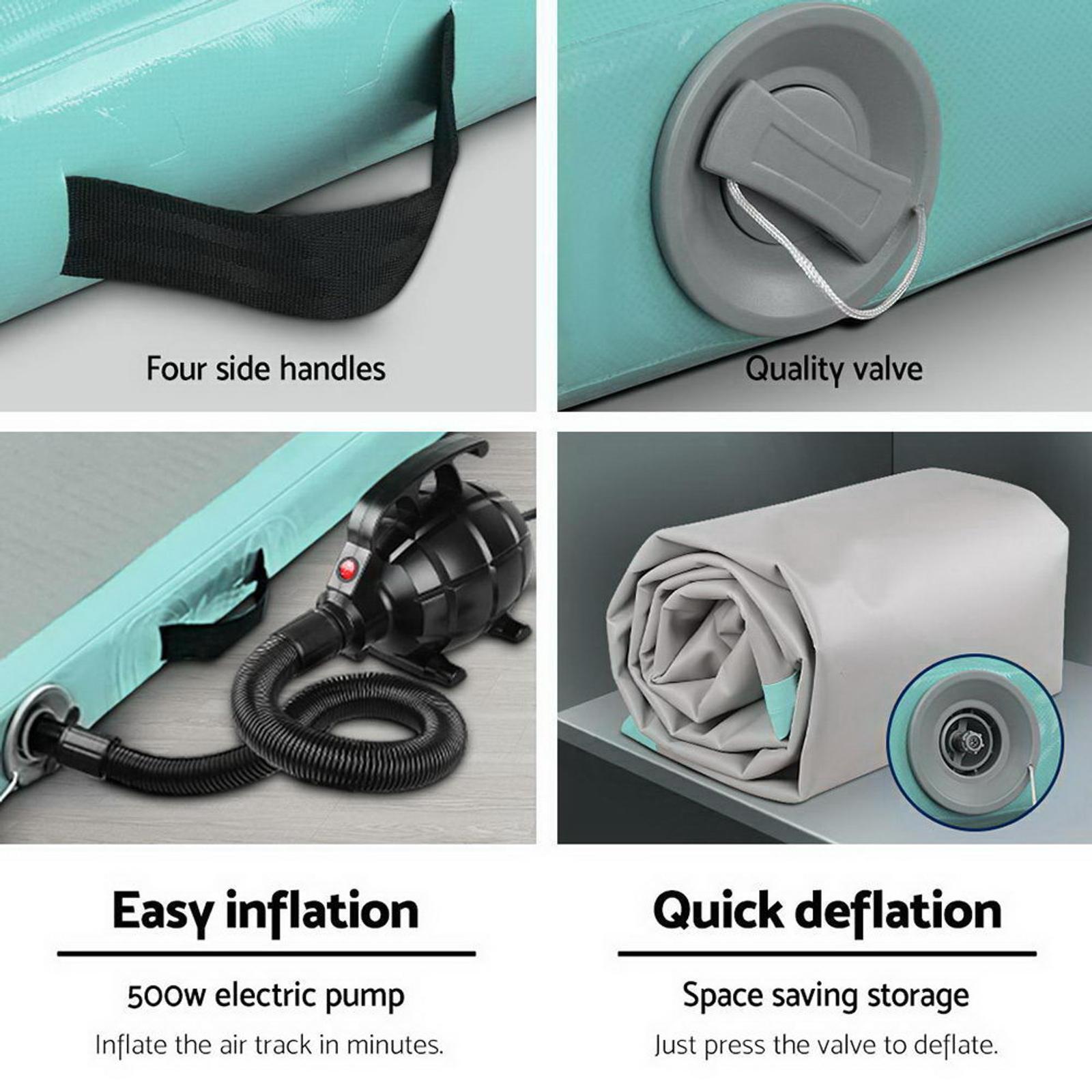 Everfit 4X1M Airtrack Inflatable Air Track Tumbling Mat W/Pump Floor