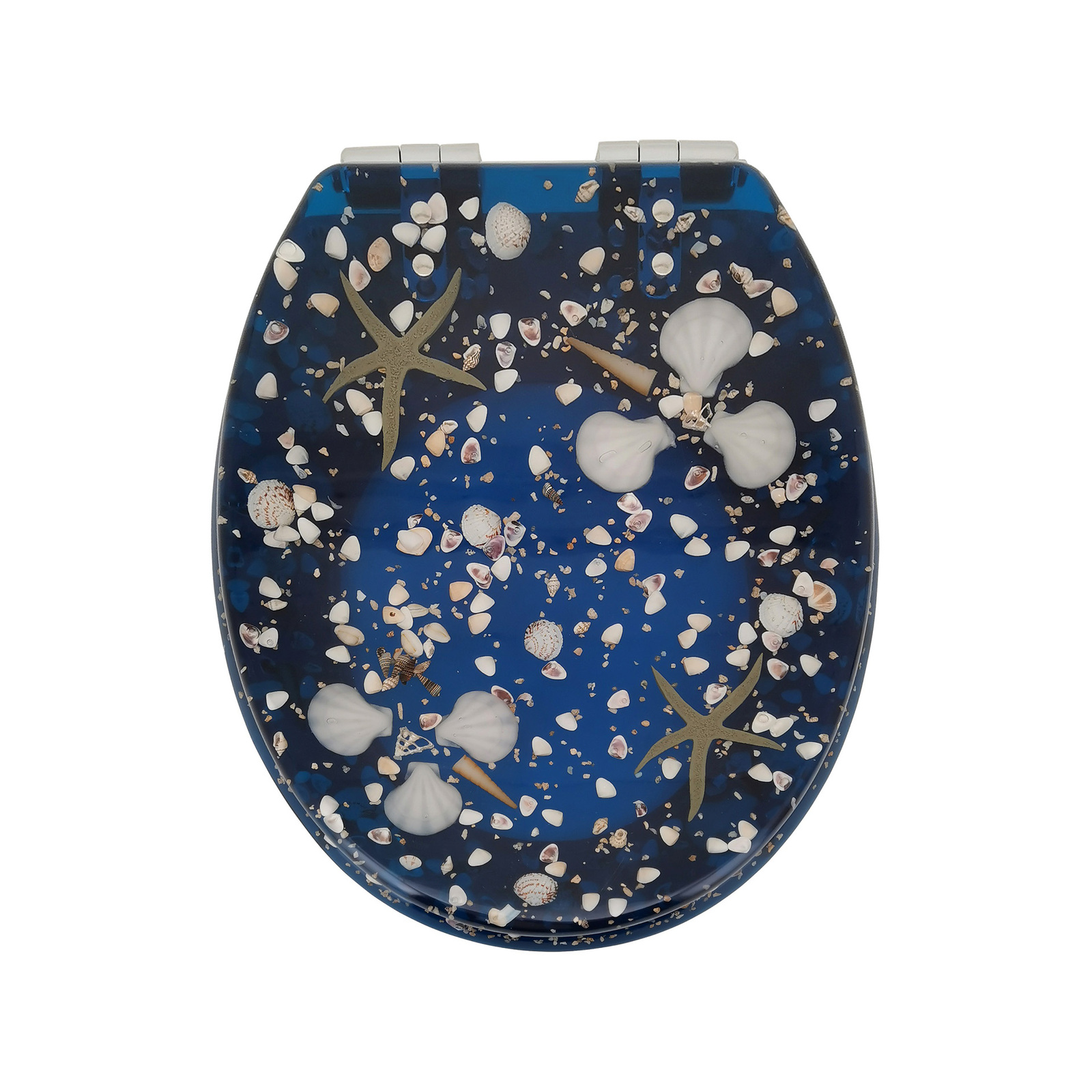 Loo With A View Bluewash Sand And Shell Soft Close Toilet Seat