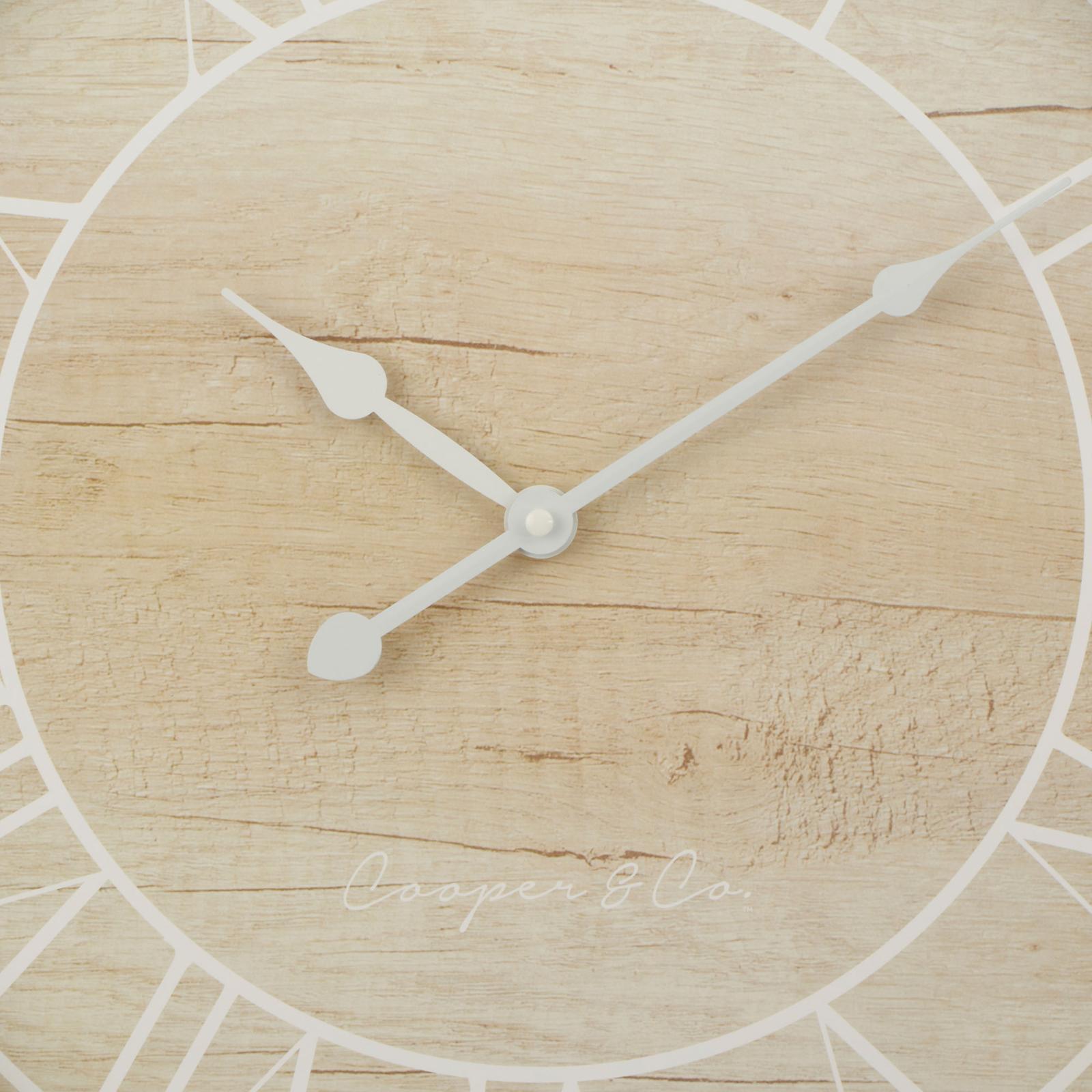 Cooper & Co. 60cm White & Natural Jumbo Quartz Wall Clock Bunnings