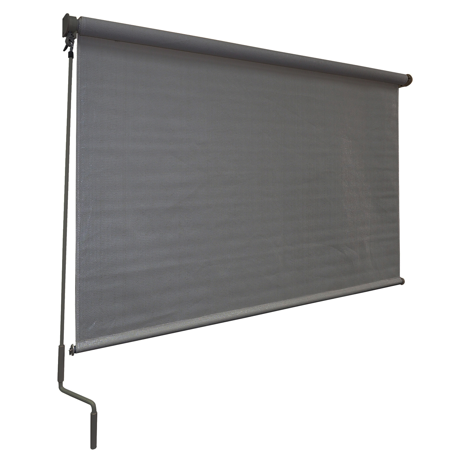 Coolaroo 2.4 x 2.7m Charcoal Outdoor Roller Blind Bunnings Australia