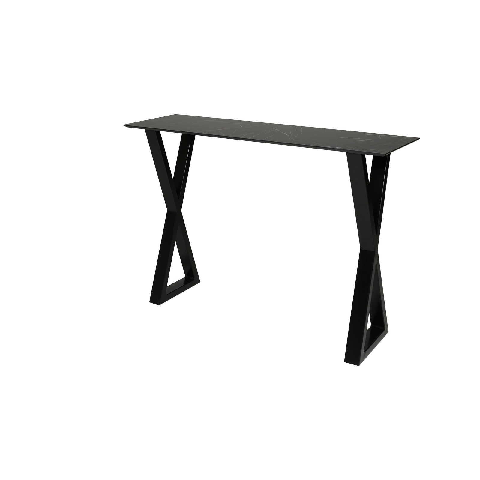 RapidMesh 78 x 30 x 6cm Black Cusco Steel Tube Hall Table Furniture Leg