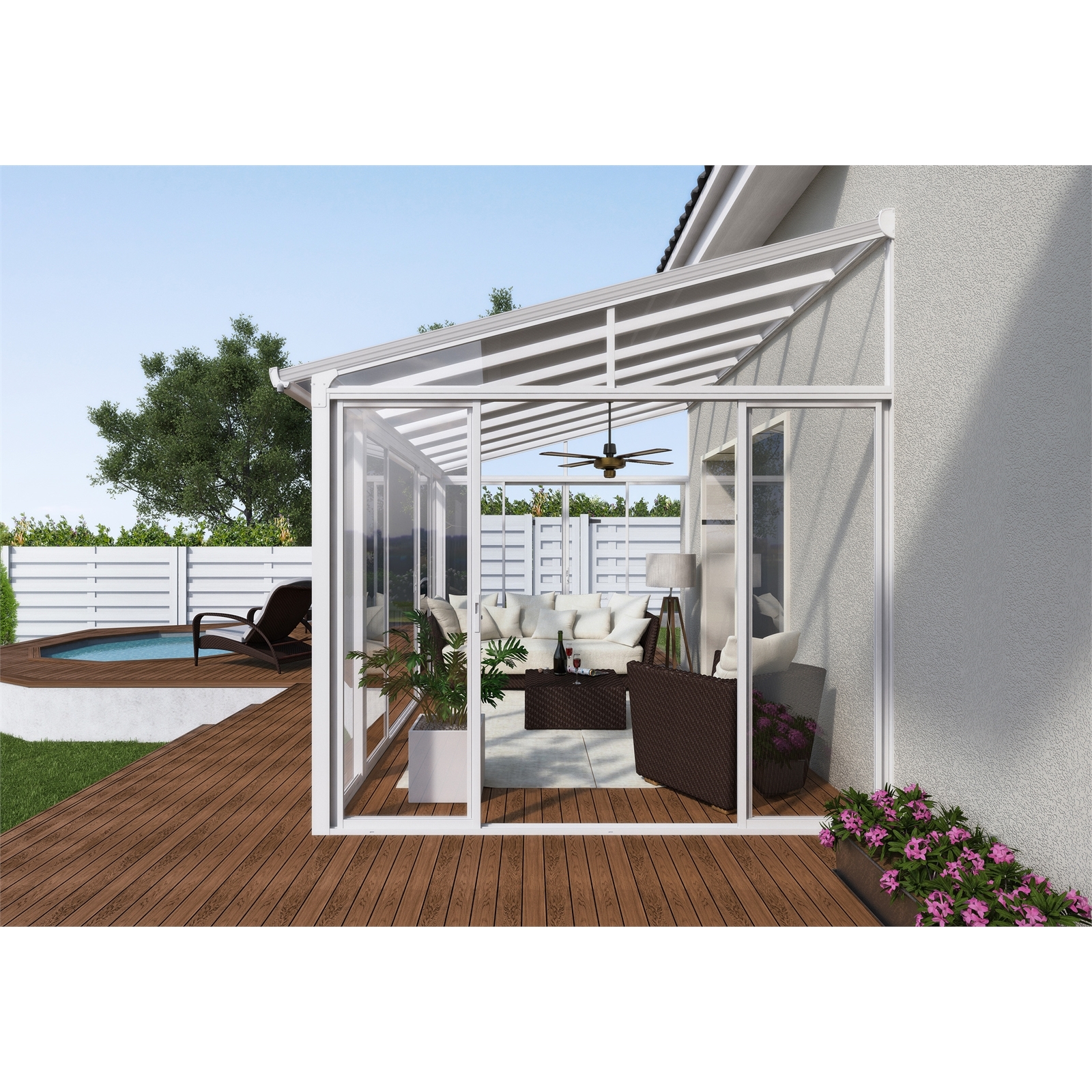 Palram 3000 x 5460mm SanRemo Sunroom Kit Bunnings Australia