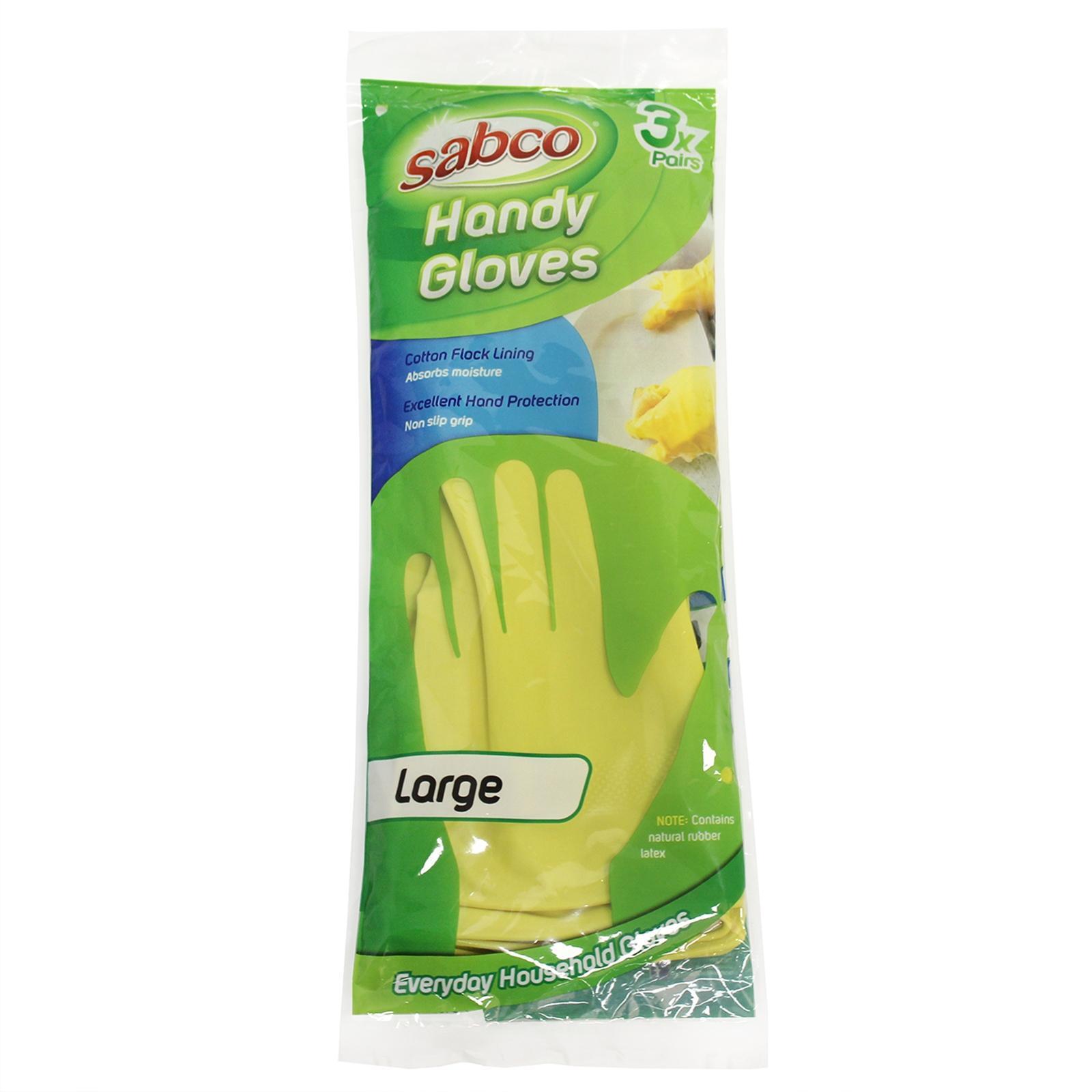 Sabco Large Latex Handy Gloves 3 Pairs Bunnings New Zealand