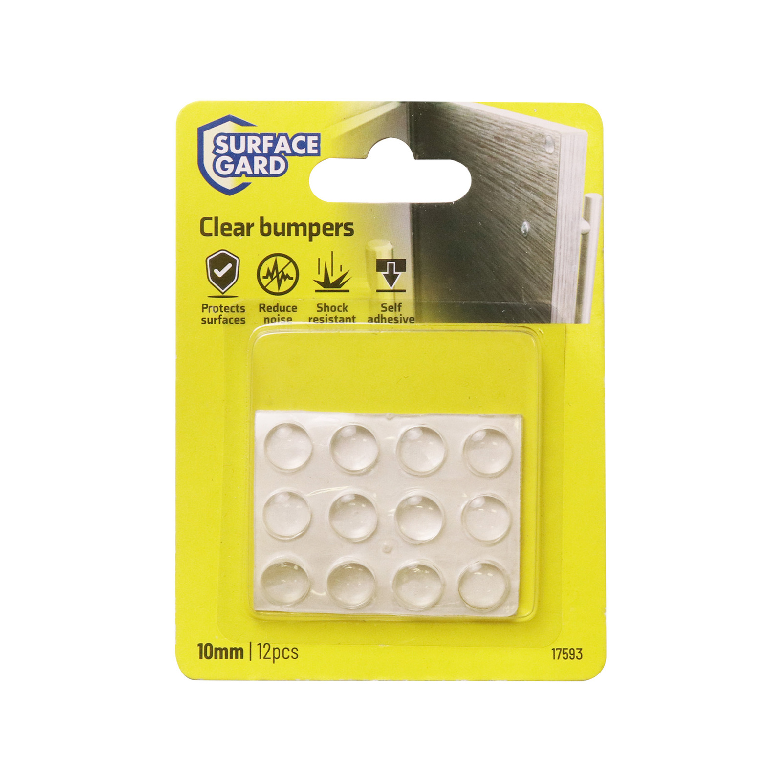 Surface Gard 10mm Clear Round Rubber Bumper 12 Pack Bunnings Australia