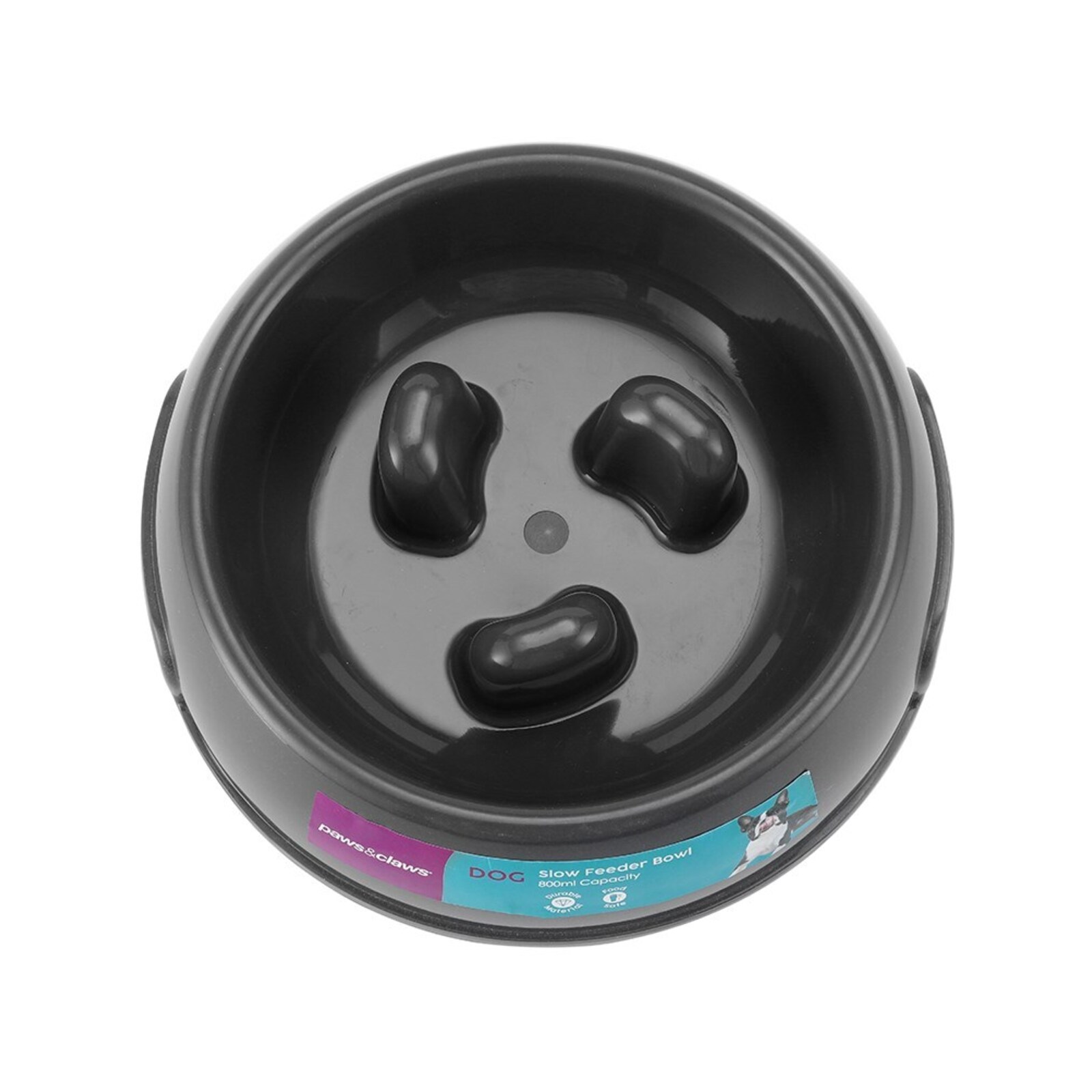 2PK Paws & Claws Slow Feeder Pet Dog Bowl 18.5x14x5cm Bunnings Australia