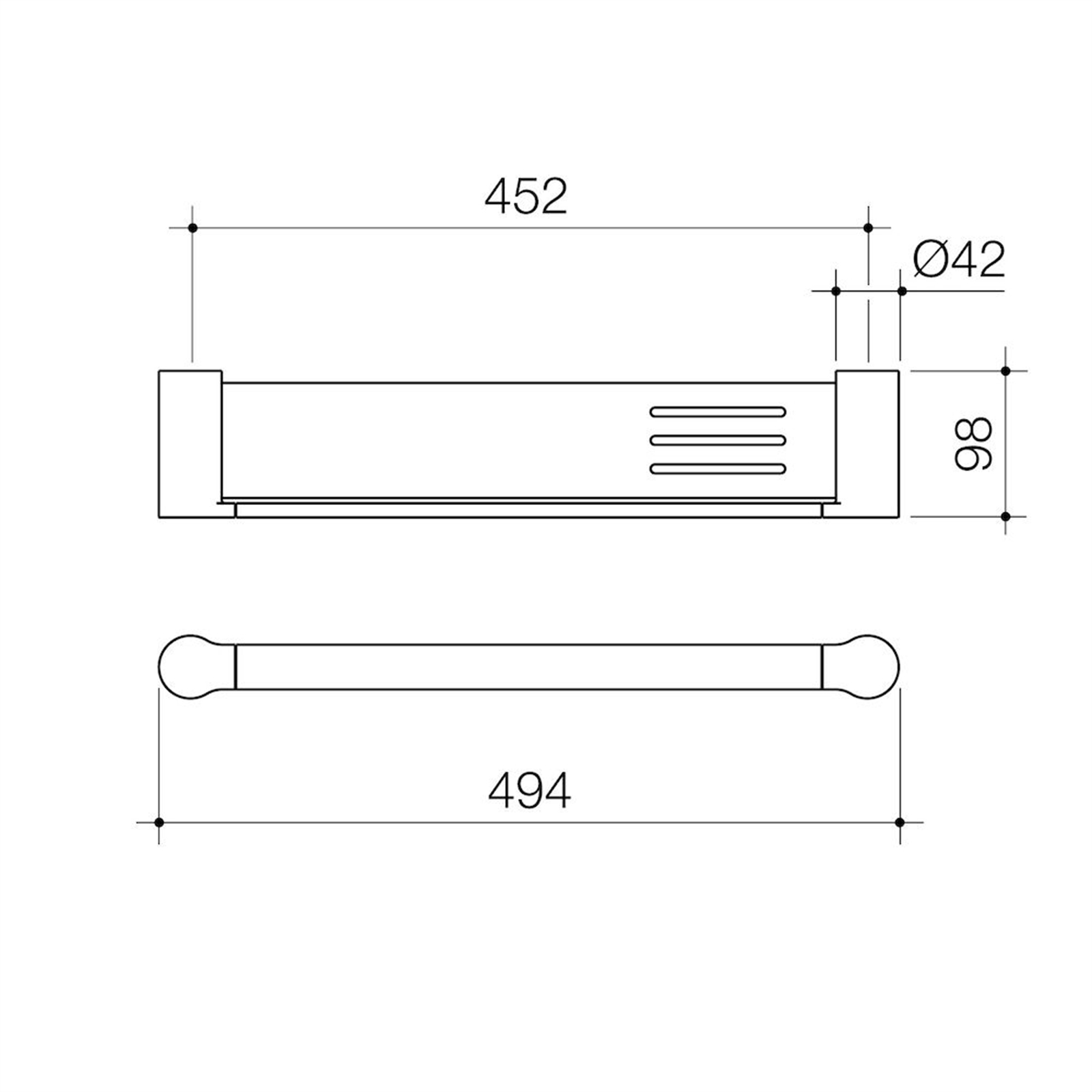 Caroma Black Urbane Metal Shelf Bunnings Australia