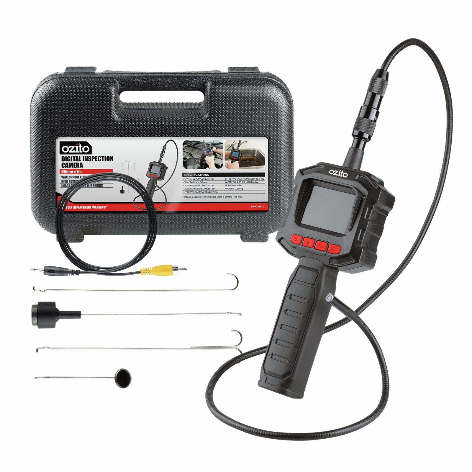 Ozito Ø8mm x 1m Digital Inspection Camera Bunnings Australia