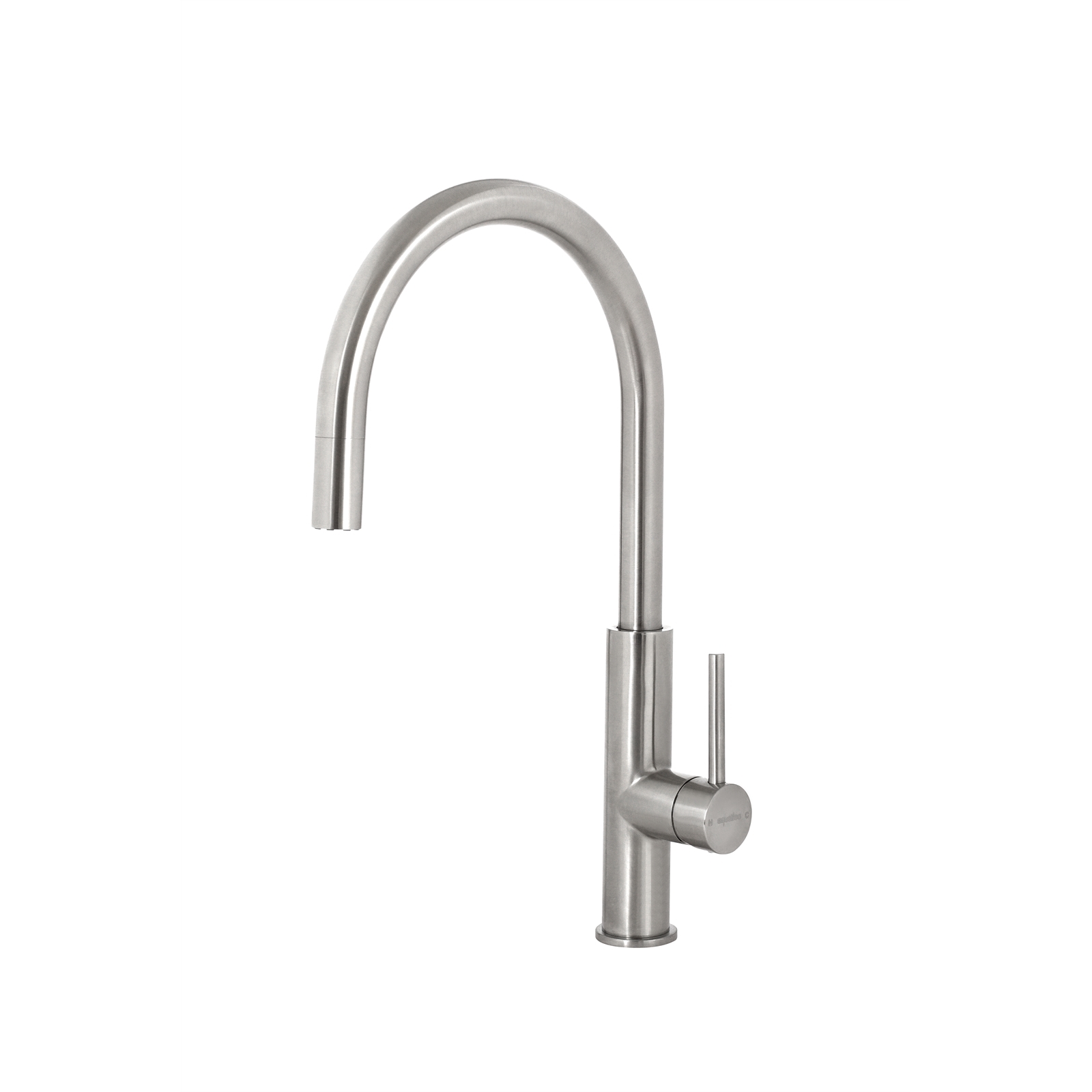 Aquatica Metalique Brushed Nickel Gooseneck Sink Mixer Bunnings New