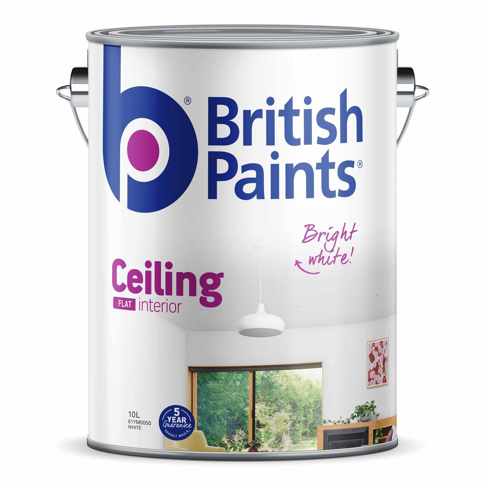 British Paints 10L Flat White Ceiling Paint Bunnings Australia