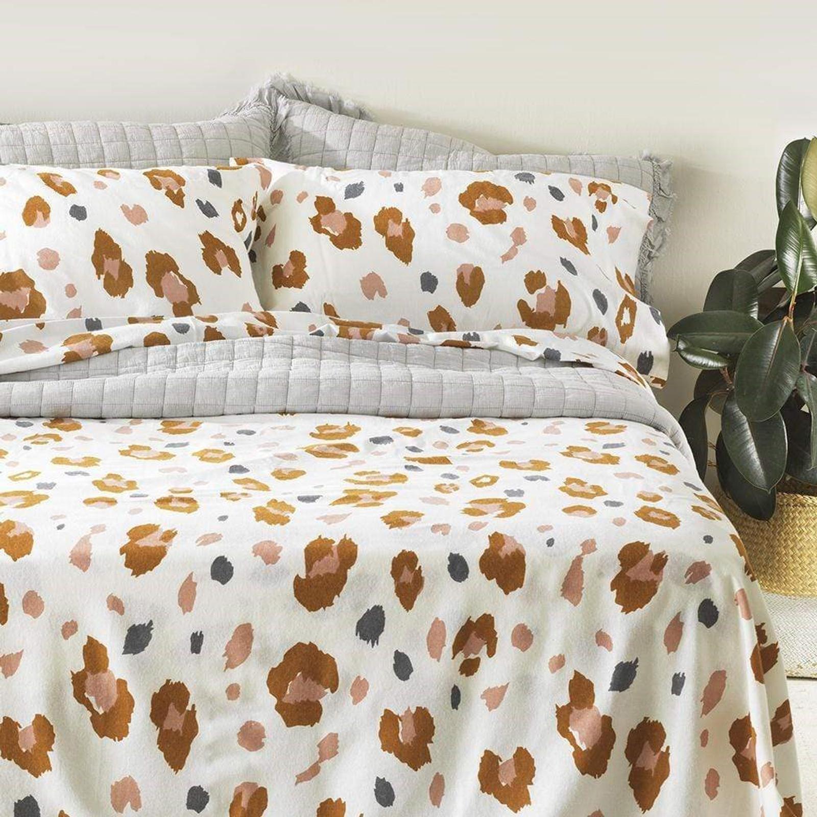 Alex Liddy Flannelette Sheet Set Single Savanah Bunnings Australia