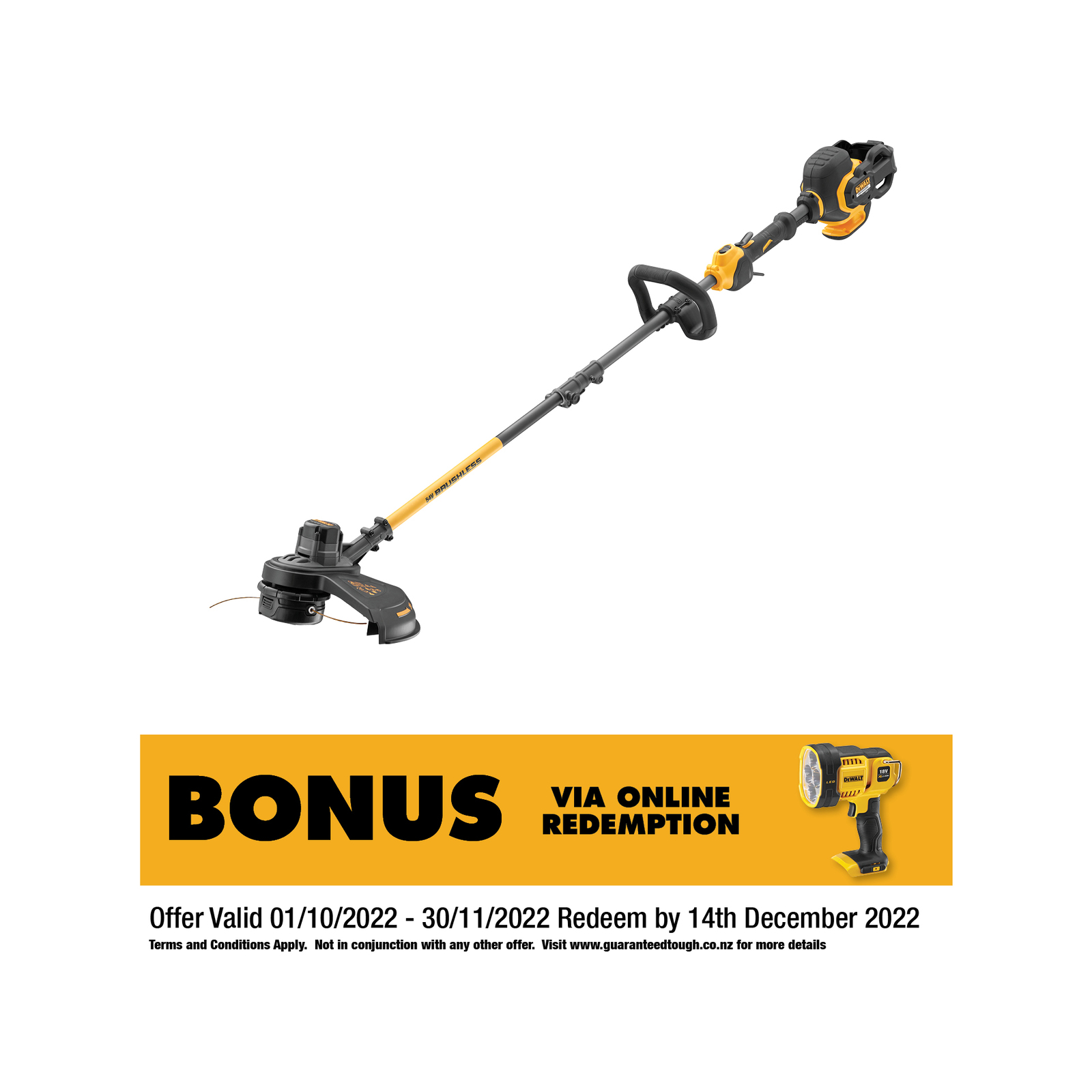 DeWALT 54V XR Flexvolt Line Trimmer DCM5713NXE Skin Only Bunnings