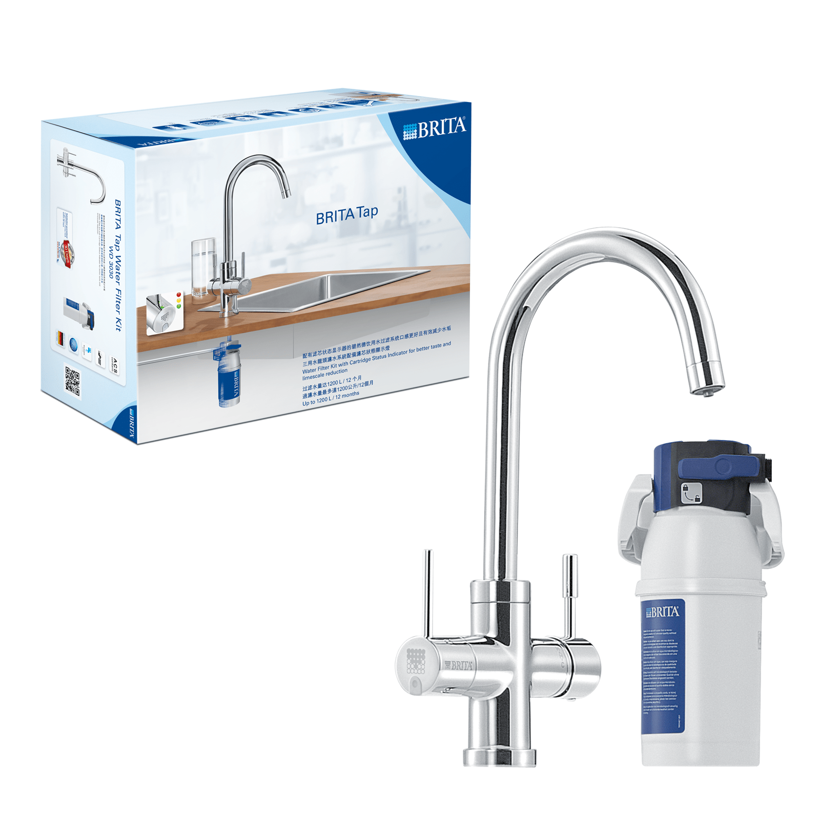 BRITA 3Way Filter Tap Swan Neck Bunnings Australia