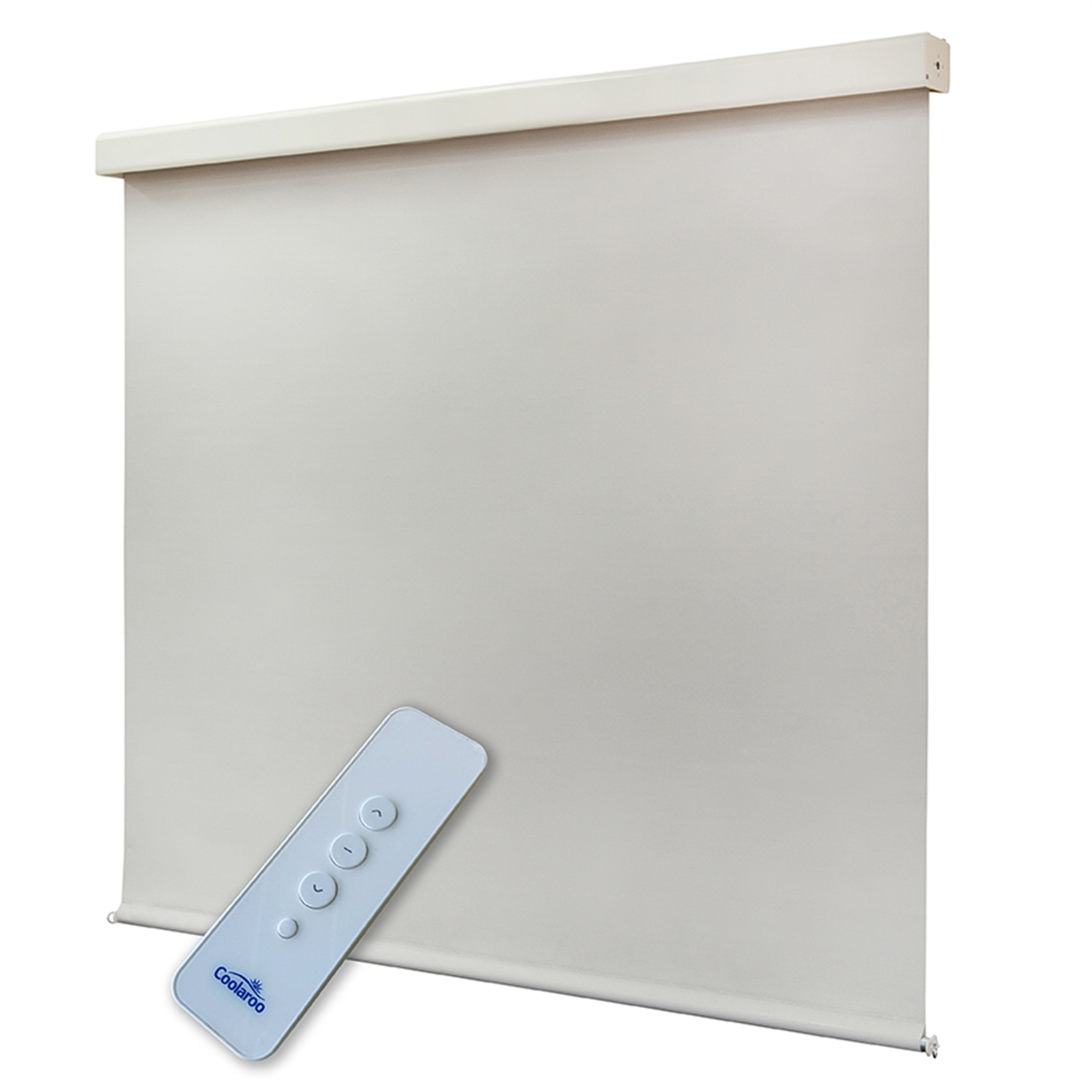 Coolaroo 1.8m x 2.4m Natural Solar Motorised Outdoor Roller Blind