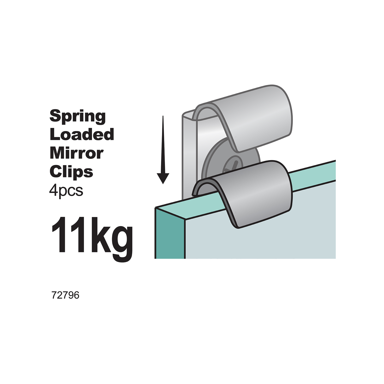 Everhang 11kg Spring Loaded Mirror Clips Bunnings Australia