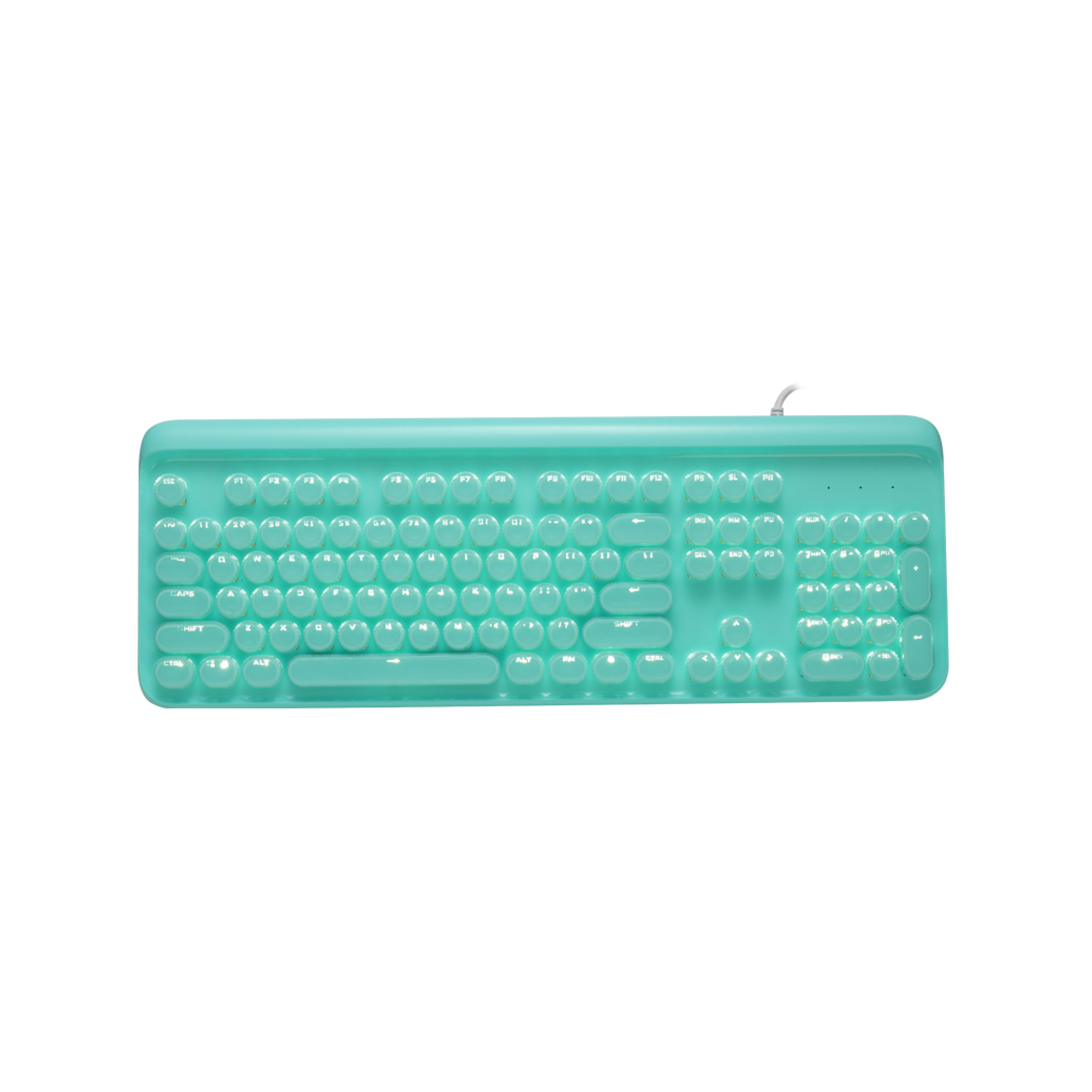 Mechanical Gaming Keyboard Tactile Linear Blue Switch Cyan Bunnings