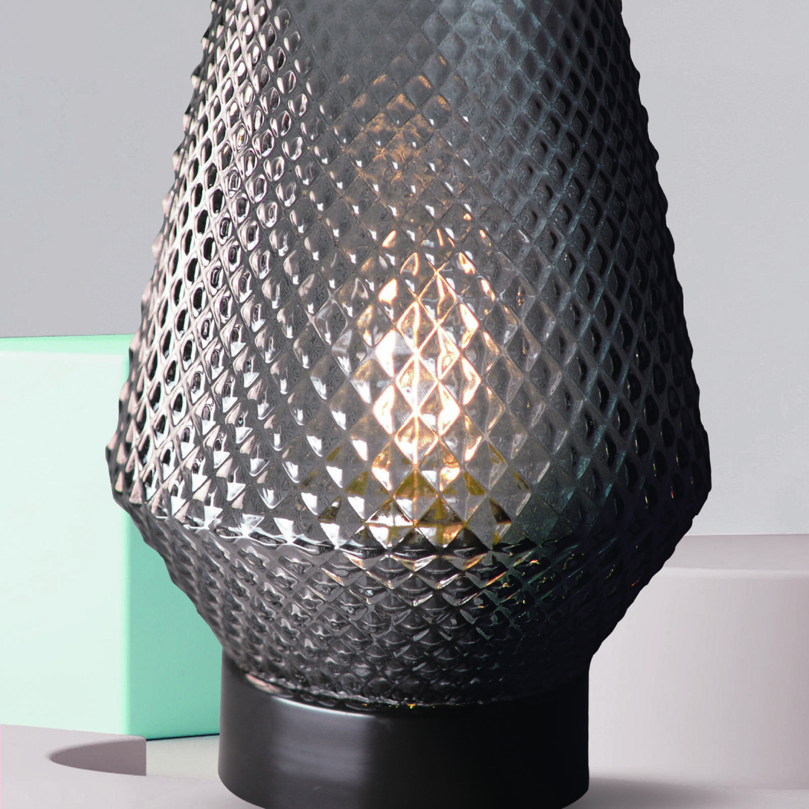 Mirabella Debbie Glass Battery Operated Table Lamp Bunnings Australia