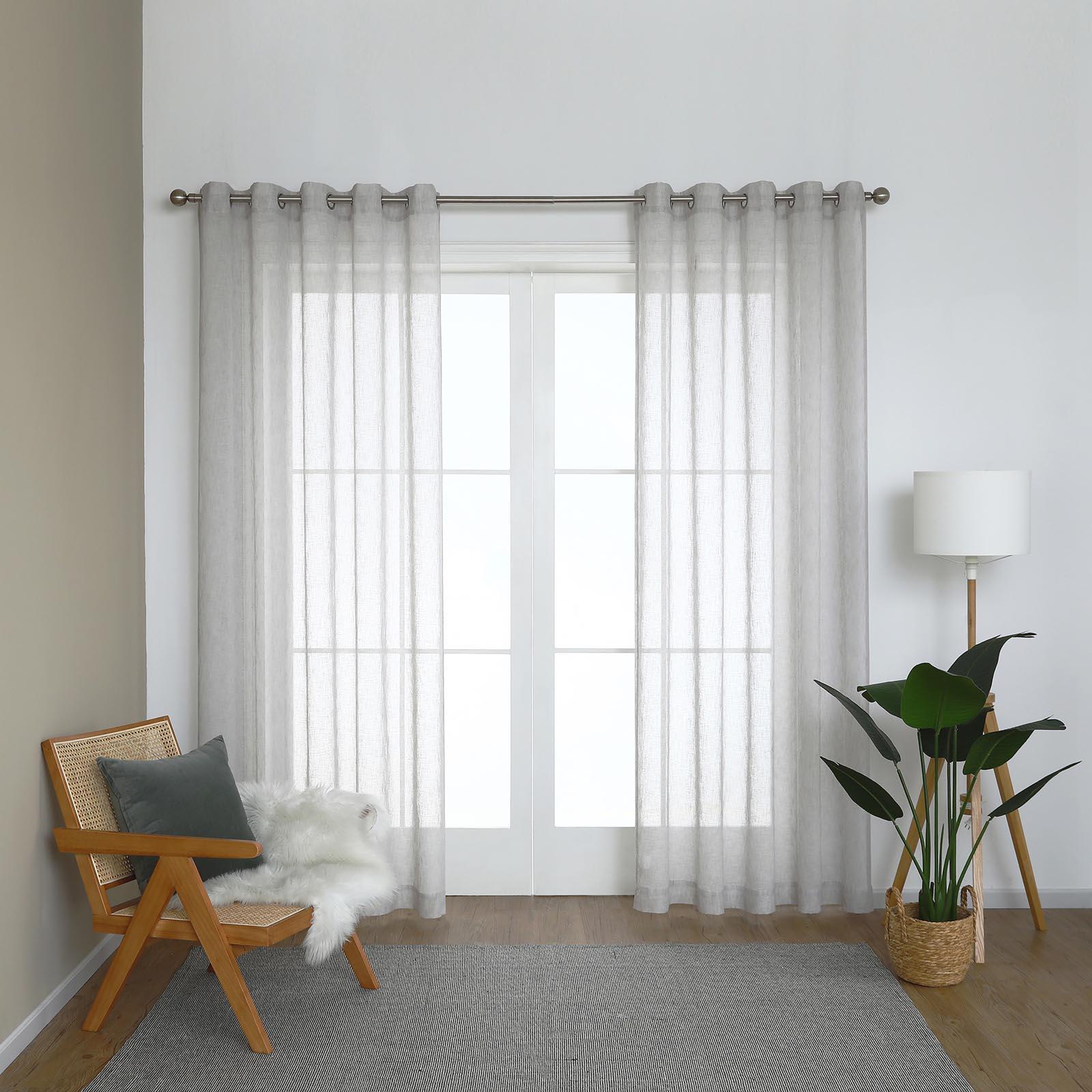 Windoware 90 120 x 250cm Silver Palermo Eyelet Light Filtering