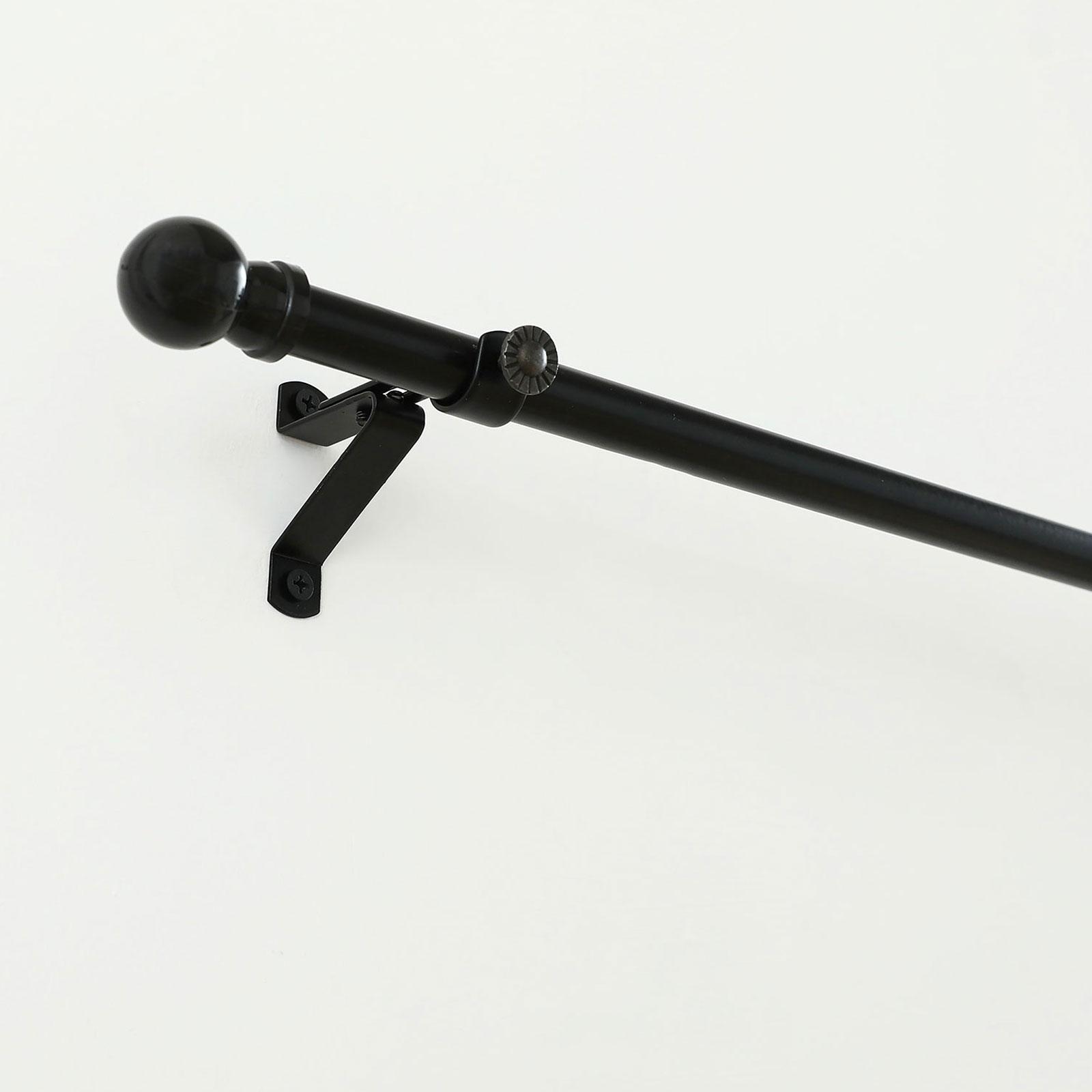 Windoware 75 95mm Black Adjustable Curtain Rod Bracket 2 Pack