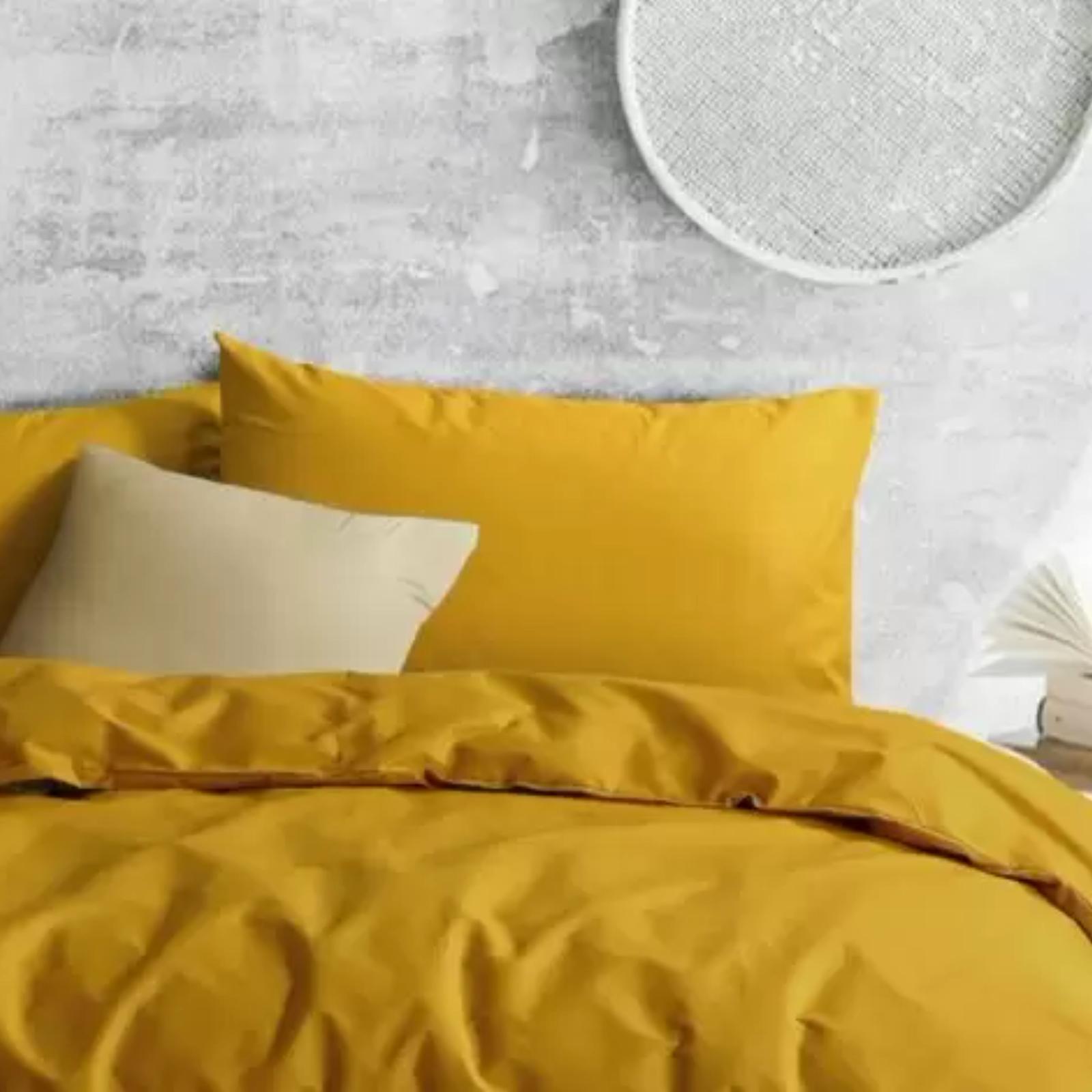 Amsons Mustard King Quilt Cover Set Bunnings Australia