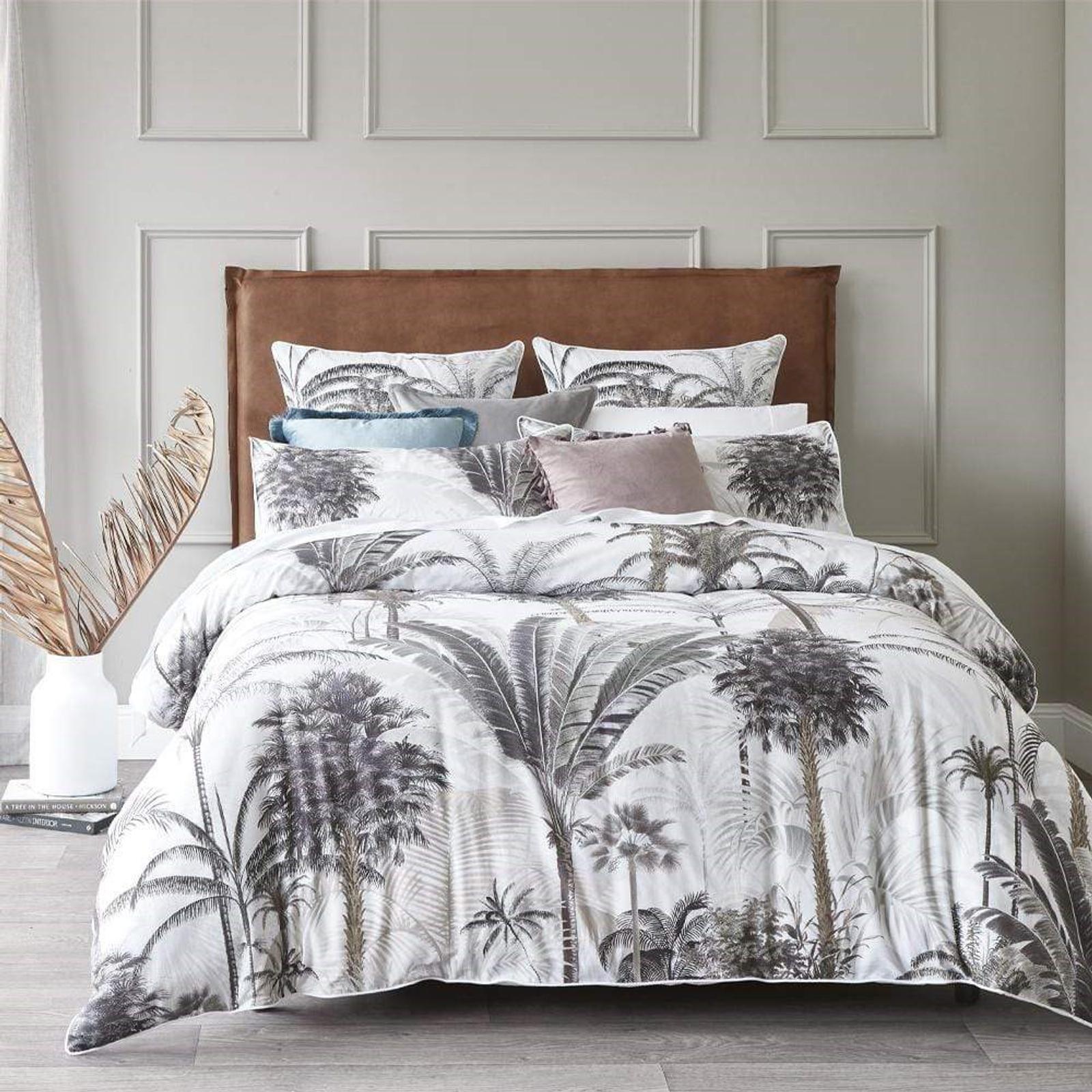 MyHouse Fraser Neutral Quilt Cover Set King Bunnings Australia