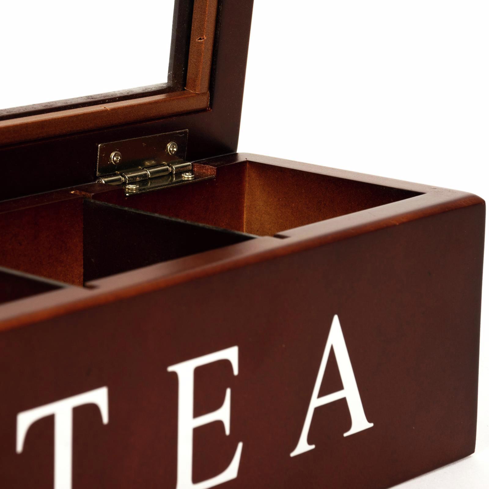 Cooper & Co. Wood Tea Box 3 Compart Brown Bunnings Australia