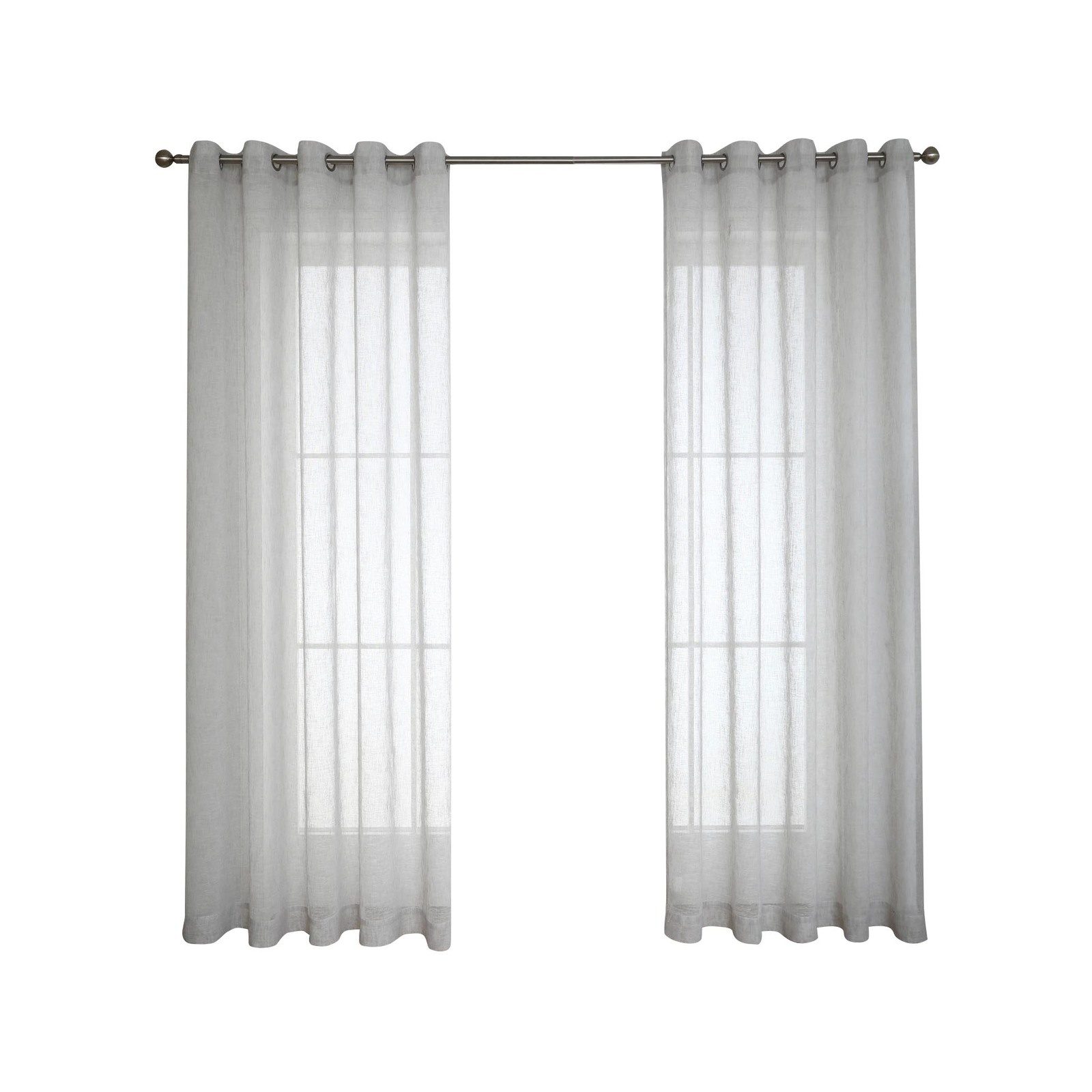Windoware 90 120 x 250cm Silver Palermo Eyelet Light Filtering