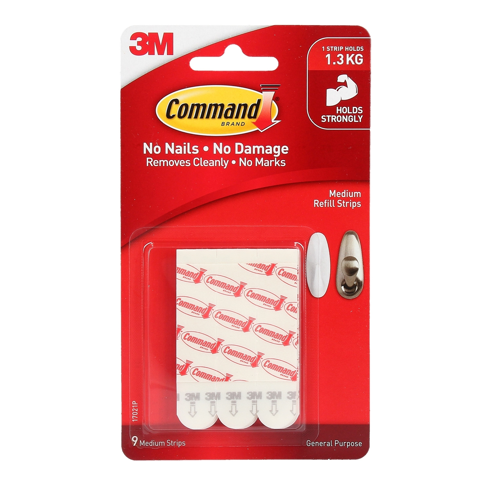 Command™ Medium White Adhesive Refill Strips 9 Pack Bunnings Australia