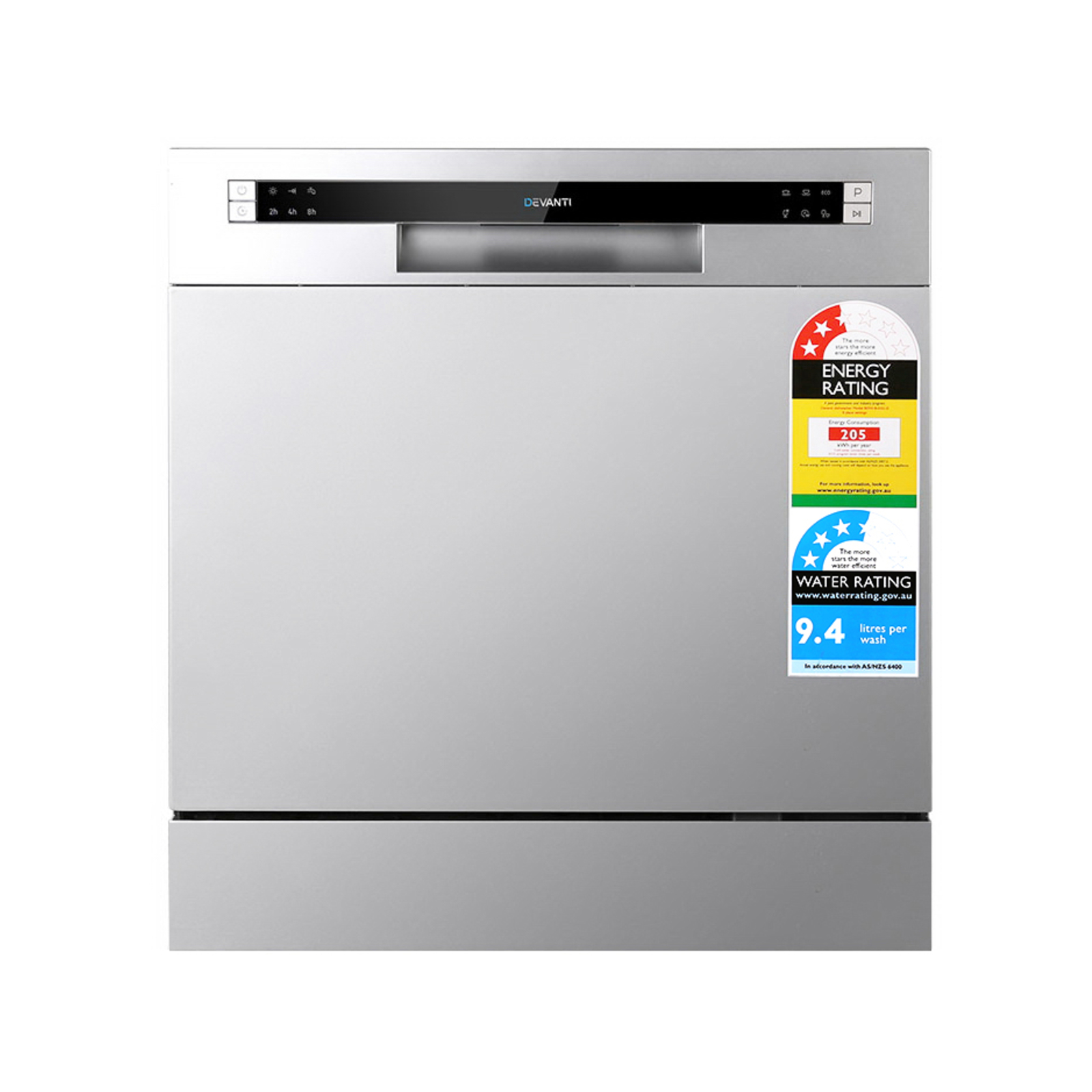 Devanti Benchtop Dishwasher 8 Place Settings Silver Bunnings Australia