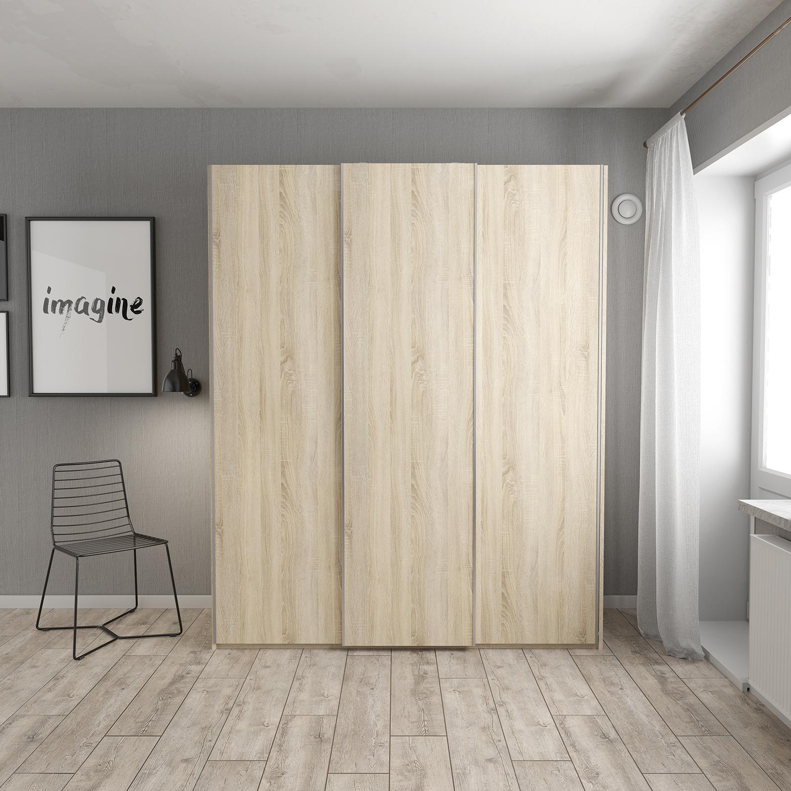 Flexi Storage Oak 3 Door Frame Sliding Wardrobe Bunnings New Zealand