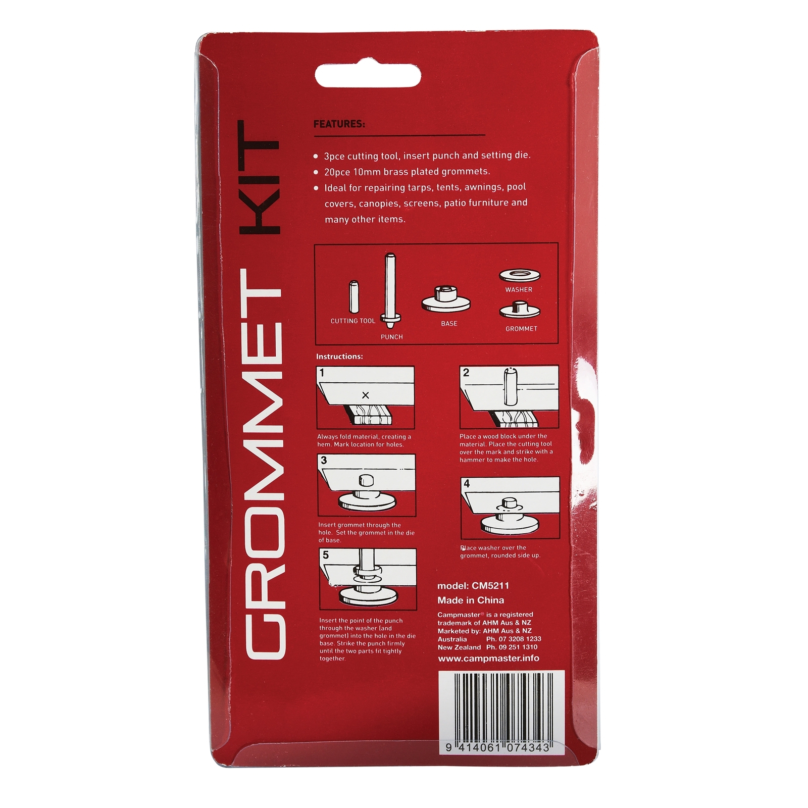 Campmaster 23 Piece Grommet Kit Bunnings New Zealand