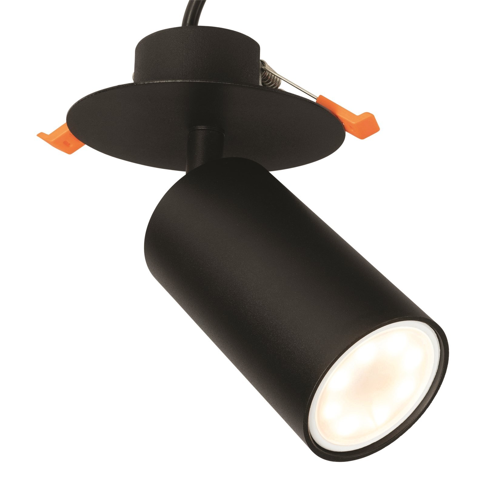 Brilliant Lighting Black Jez Plug In DIY LED Spotlight Bunnings New