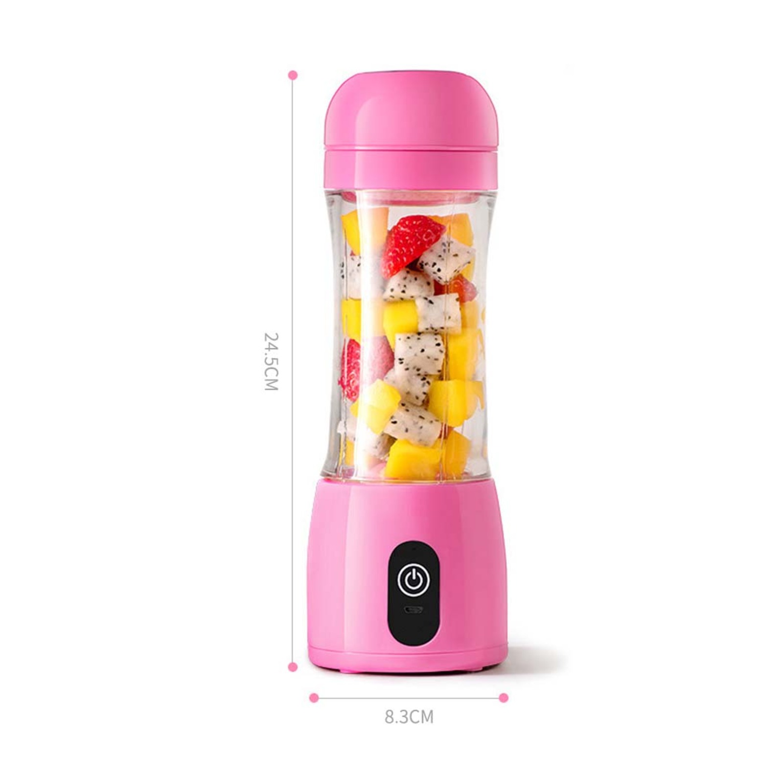 SOGA 380ml Portable Rechargeable Handheld Juicer Pink Bunnings Australia