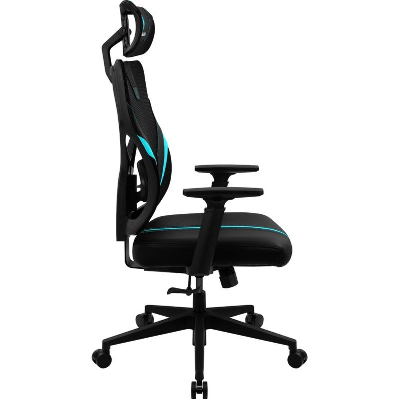 ThunderX3 YAMA1 Black & Cyan Ergonomic Mesh Gaming Chair Bunnings Australia