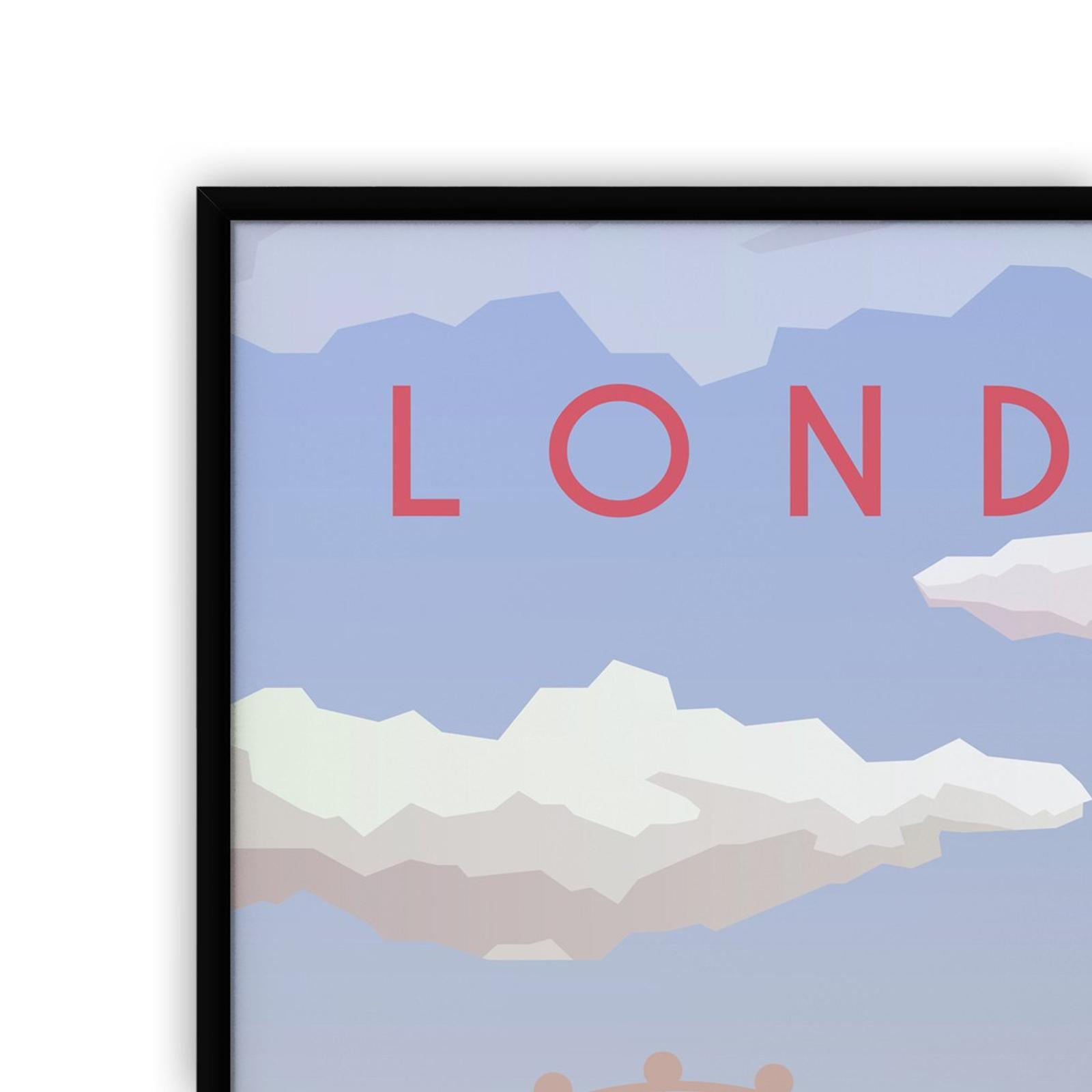 Retro London England UK Travel Vintage Wall Art Bunnings Australia